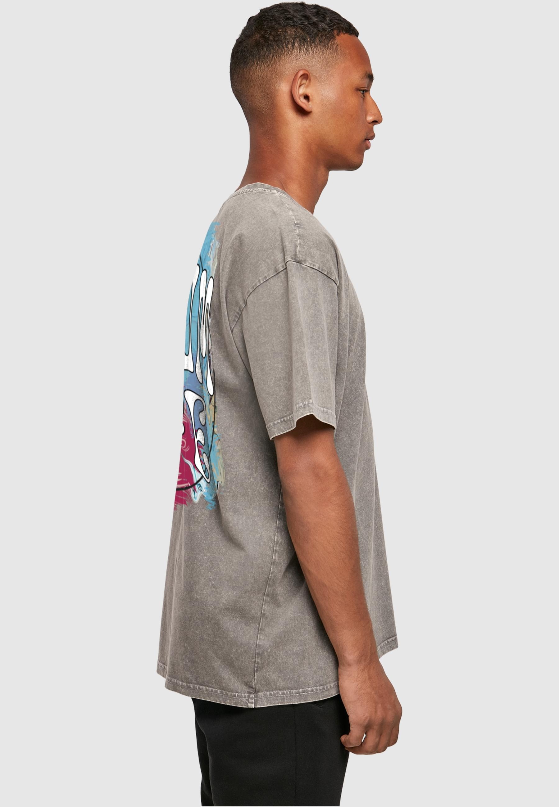 Merchcode T-Shirt »Merchcode Herren Random Life Acid Washed Heavy Oversized Tee«, (1 tlg.)