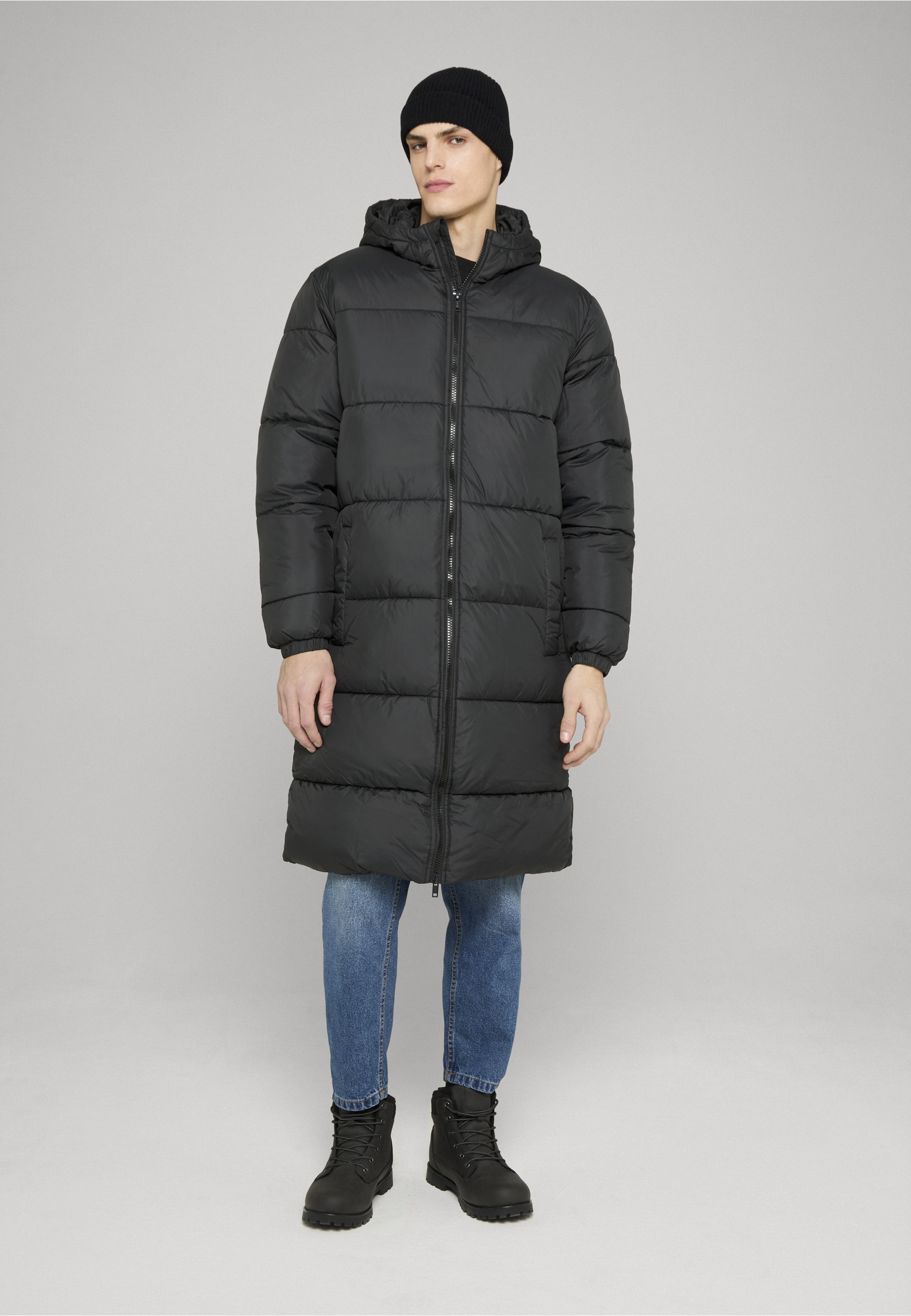 URBAN CLASSICS Winterjacke »Urban Classics Mens Long Puffer Coat« 1 Stk. tlg. mit Kapuze