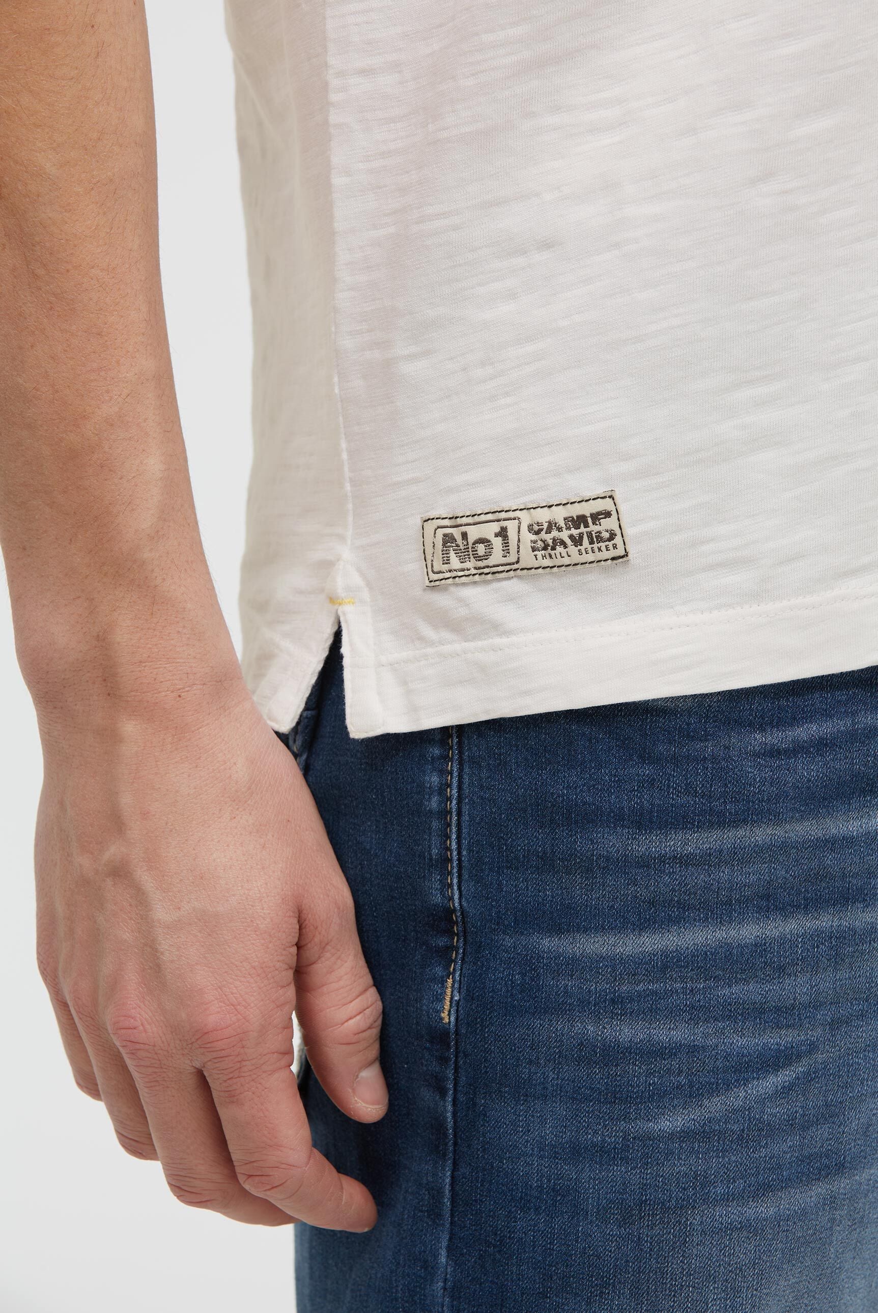 CAMP DAVID Poloshirt mit Seitenschlitze