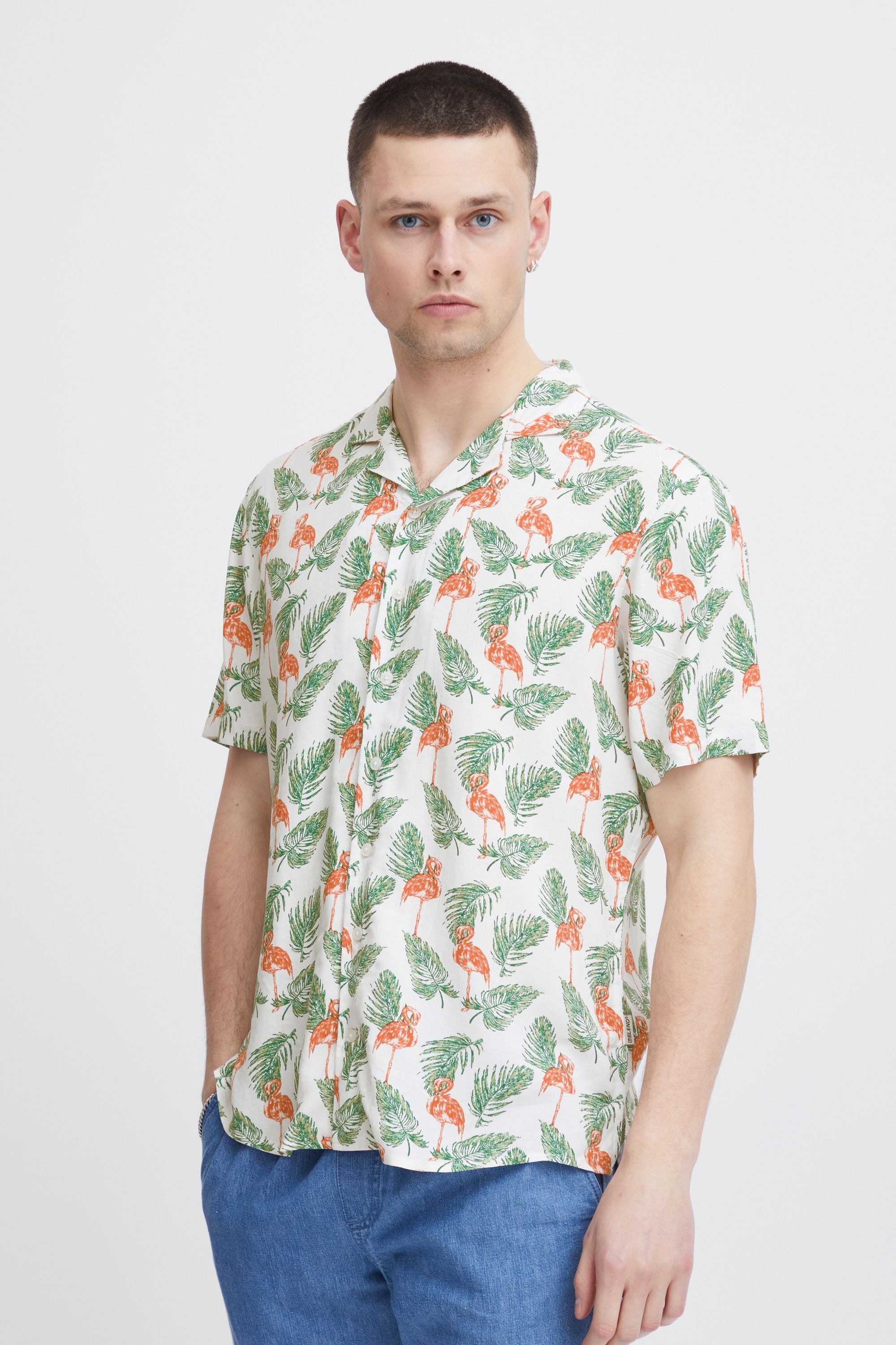 Blend Kurzarmhemd "BHShirt", Sommerliches Kurzarmhemd mit Druck günstig online kaufen