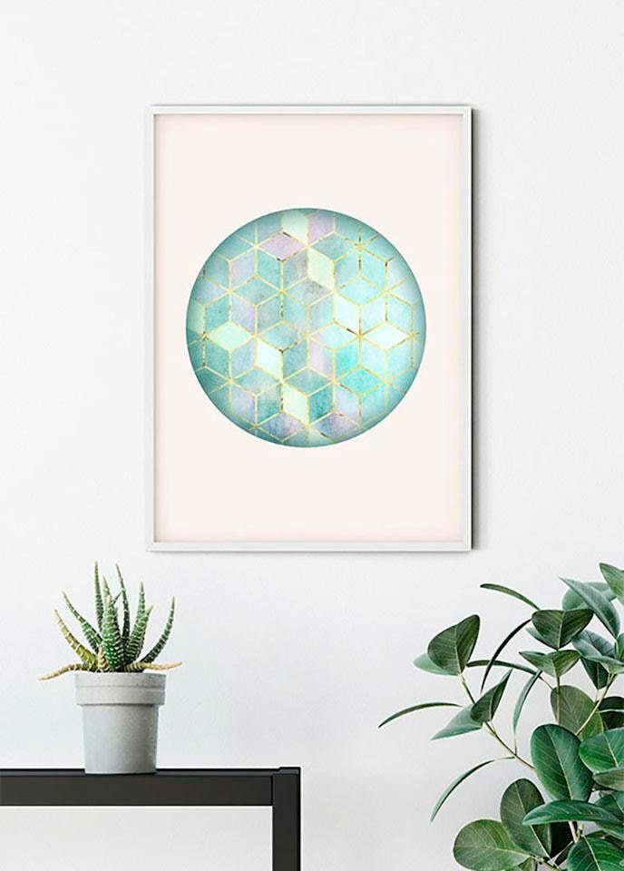 Komar Poster »Mosaik Circle Verde«, Formen-Kunst, (1 St.), Kinderzimmer,  Schlafzimmer, Wohnzimmer | BAUR