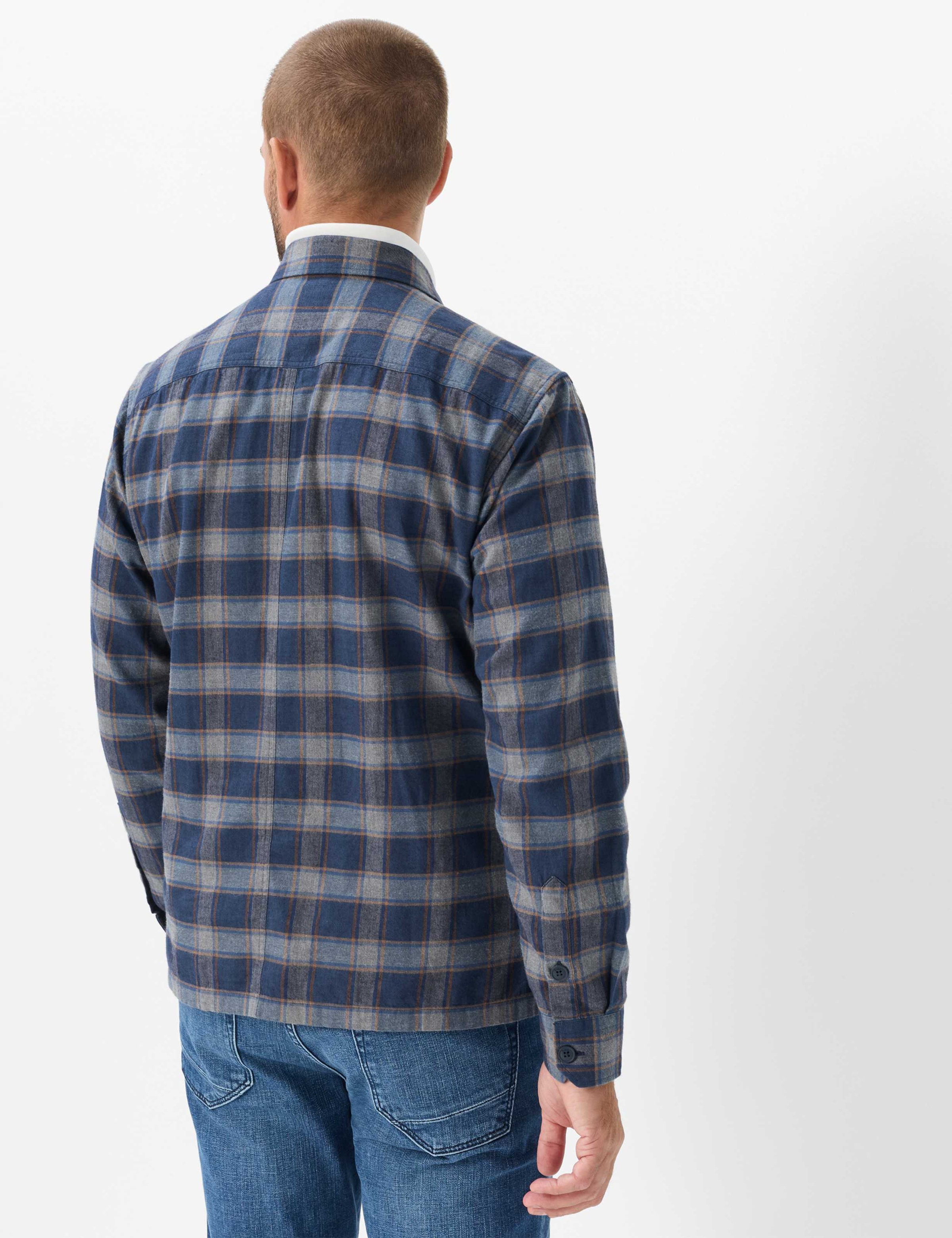 Brax Langarmhemd »Style KAY« Flanell: Overshirt aus reiner Baumwolle