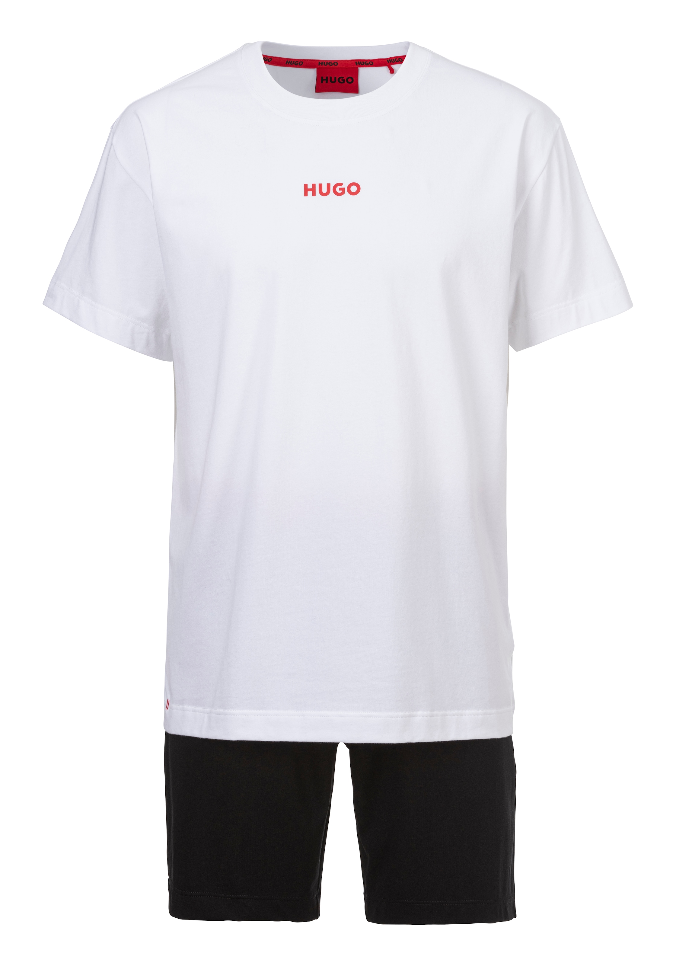 HUGO Underwear Pyjama »Linked Short Set«, (Set, 2 tlg., 2er), mit HUGO Aufdruck