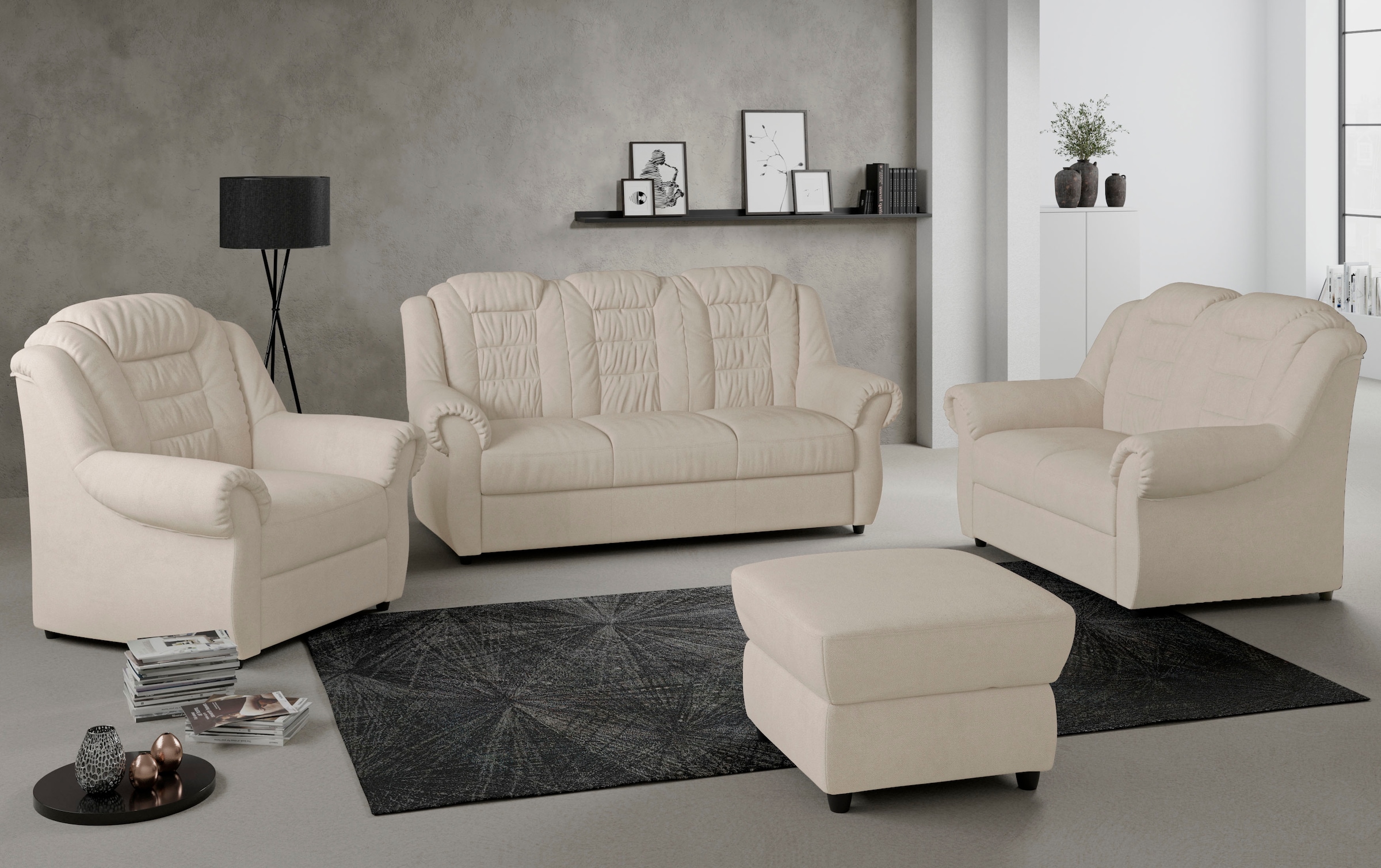 Home affaire 2-Sitzer »Boston«, mit hoher Rückenlehne in klassischem Design