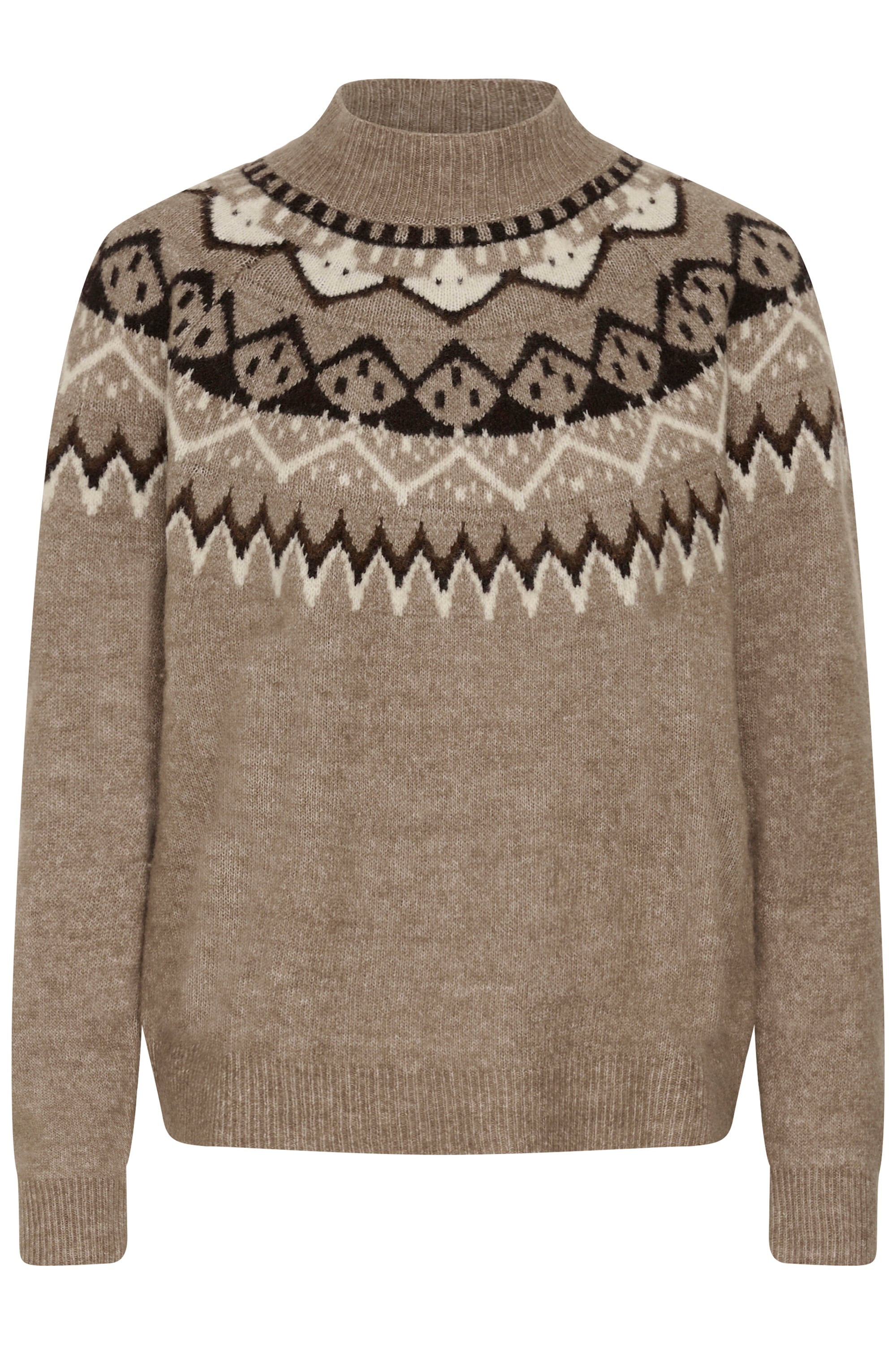 Cream Damen Braun Lentil Melange Strickpullover "Damen Strickpullover Crcherrie" von Baur