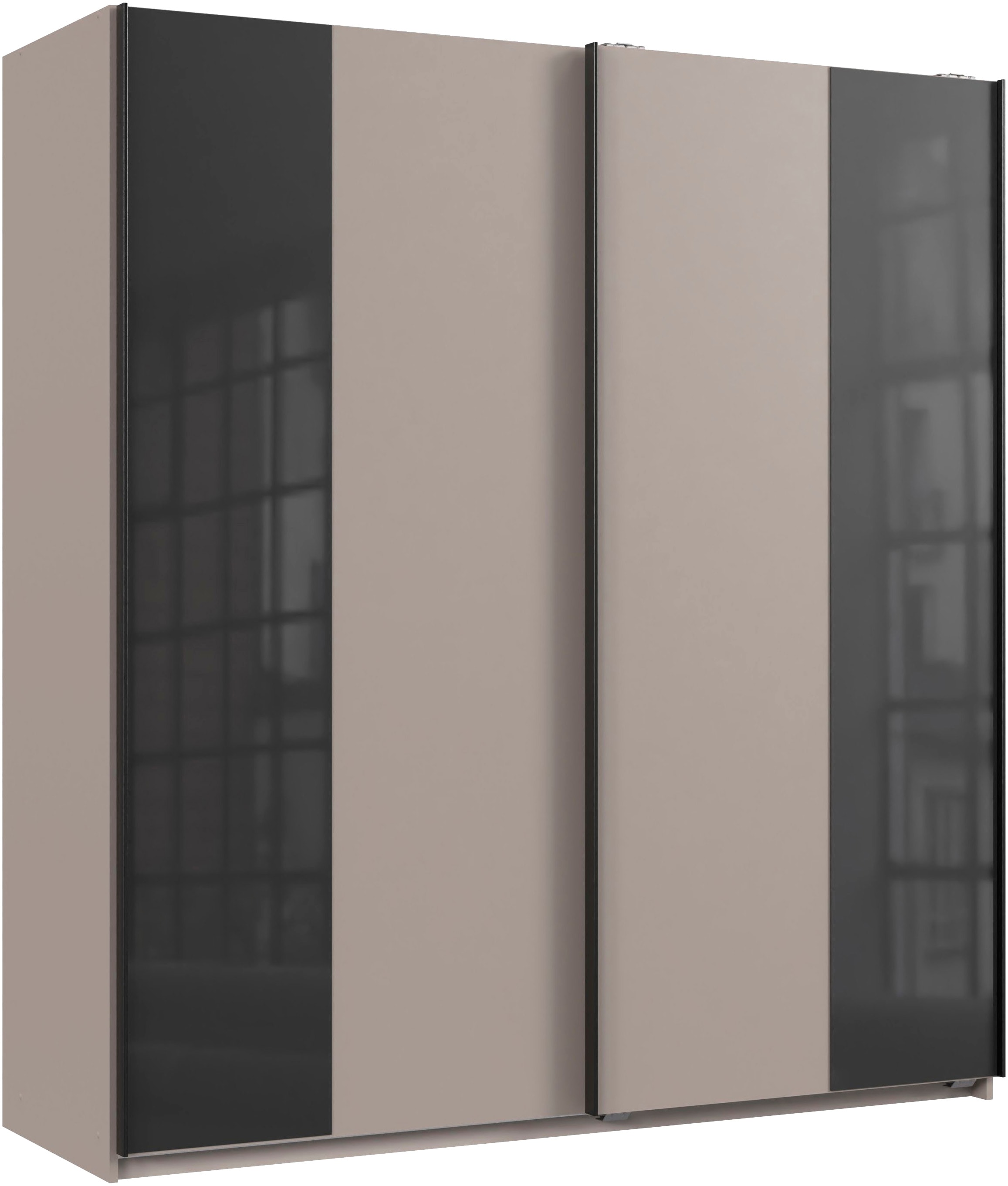 Wimex Schwebetürenschrank "ABERDEEN in der Breite 180cm, mit farblichen Glaselementen"