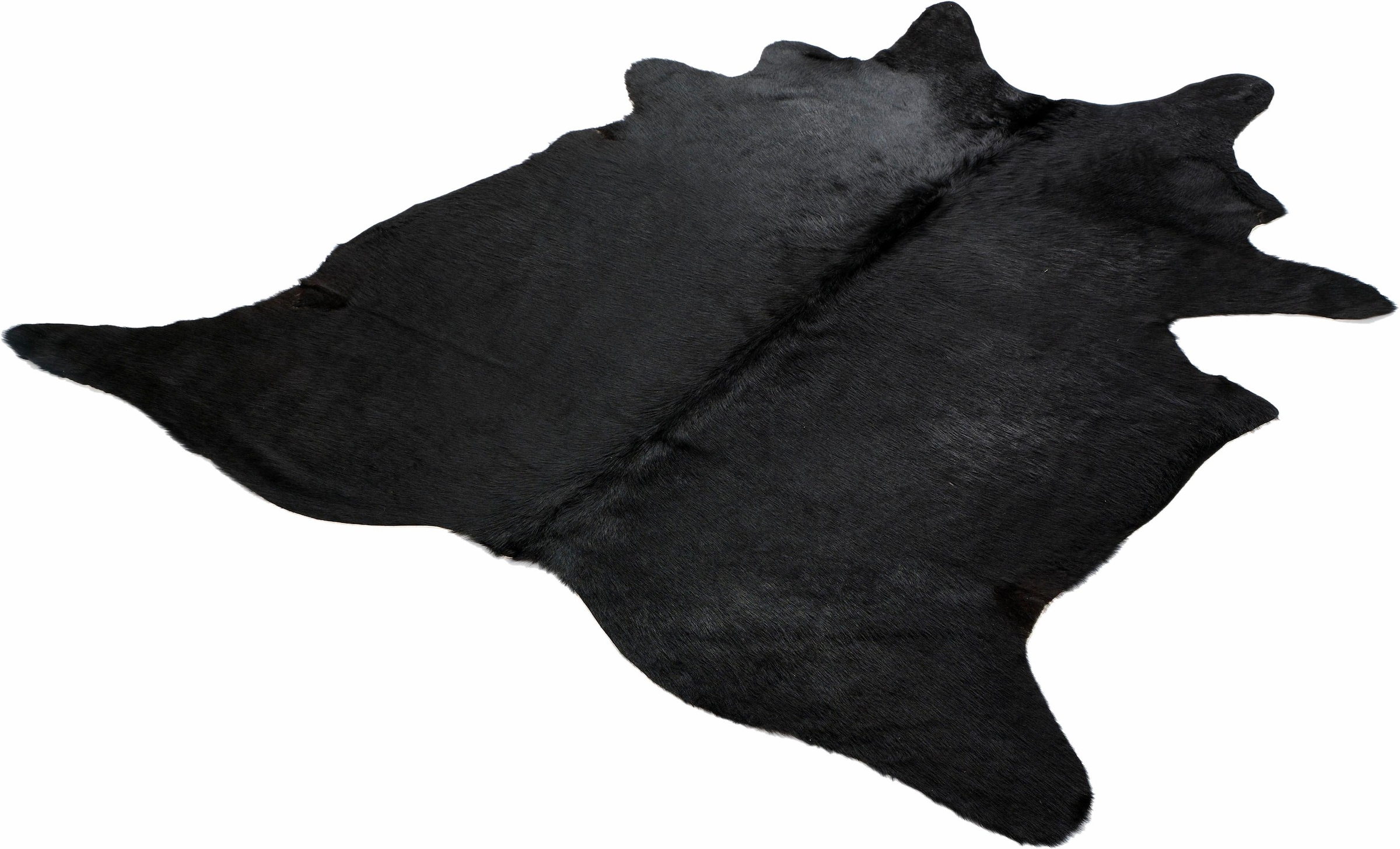 Böing Carpet Fellteppich »Fell schwarz«, fellförmig, echtes Rinderfell, Naturprodukt, jedes Rinderfell ein Einzelstück