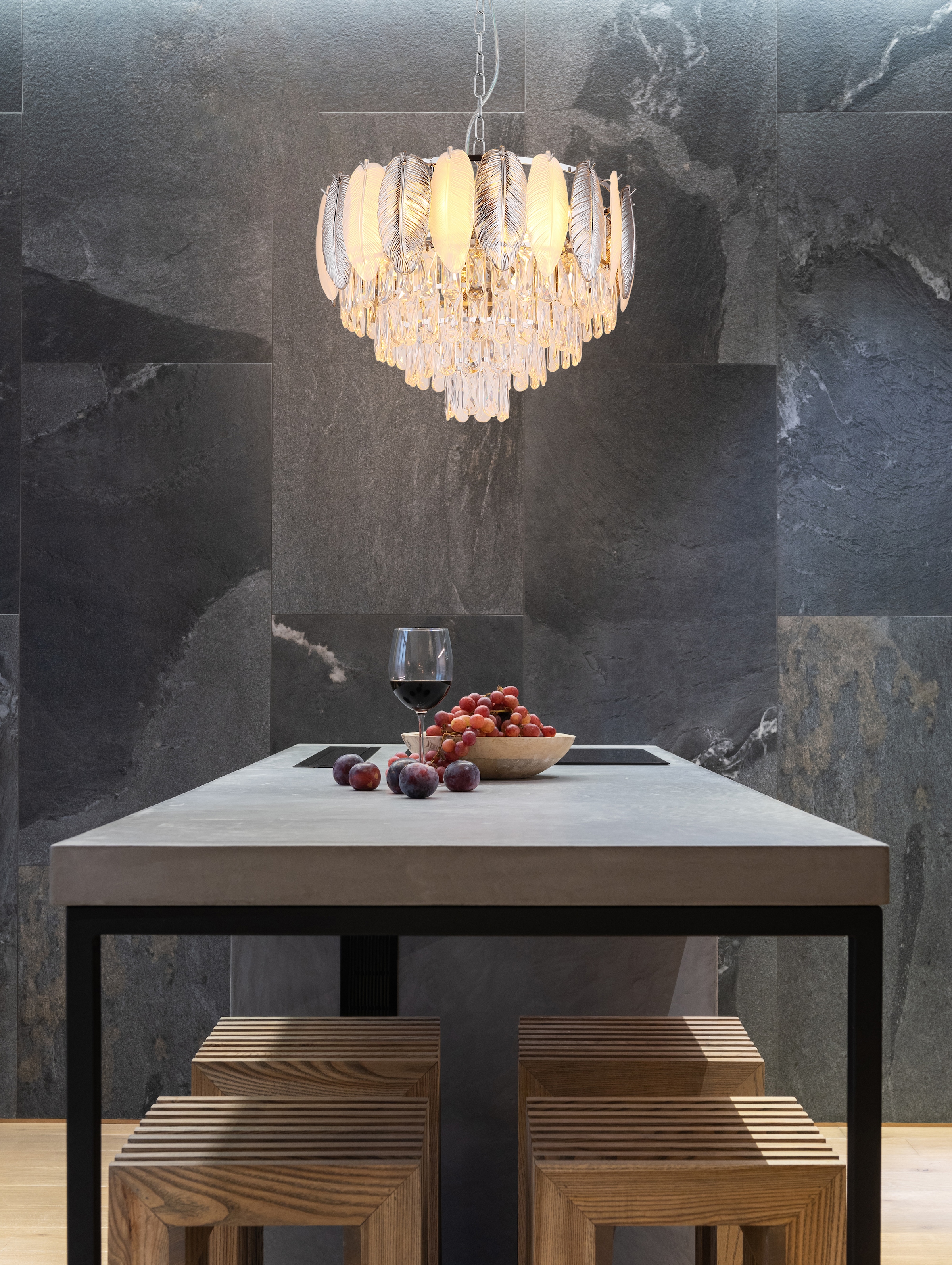 GLOBO LIGHTING Hängeleuchte »DALTON«, Leuchtmittel E14 | ohne Leuchtmittel, Hängelampe/Pendelleuchte/Esszimmer/Wohnzimmer/Esstisch