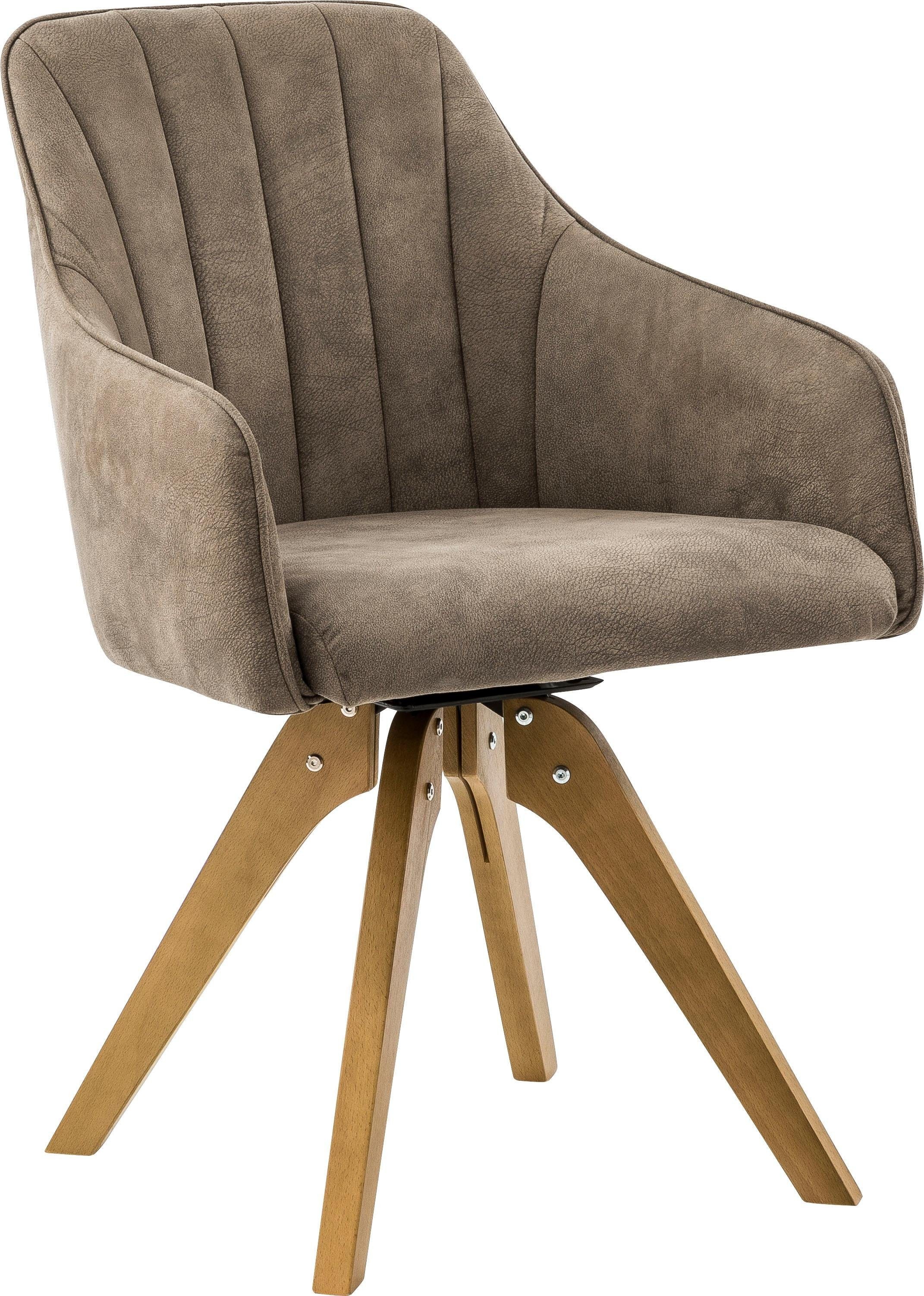 Home affaire Drehstuhl "Formentor", (Set), 2 St., Microfaser, mit Rückenste günstig online kaufen