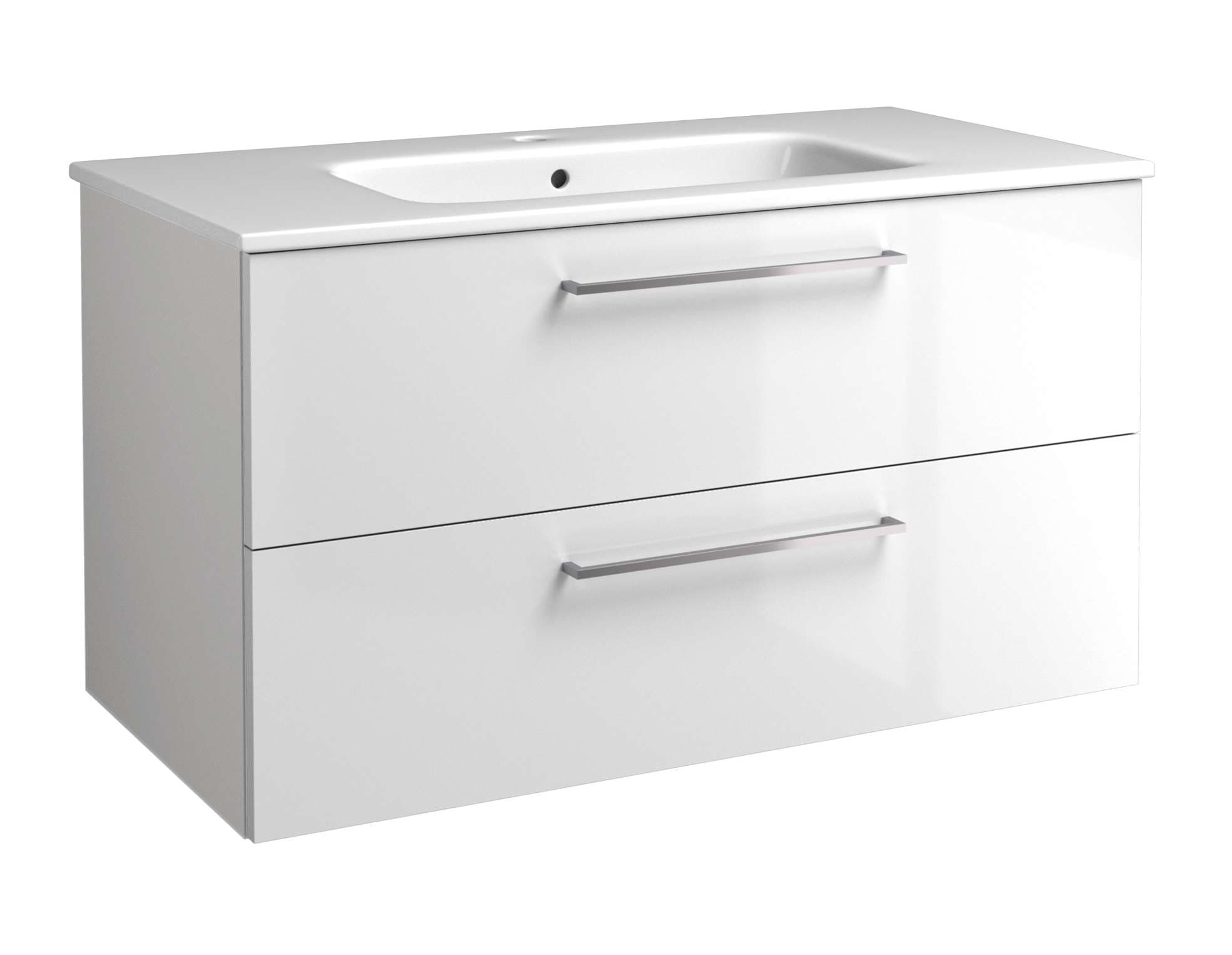 welltime Waschtisch "Joy, Waschbeckenunterschrank inkl.Waschbecken, Badmöbel" Breite 81 cm, mit Soft-Close-Funktion, FSC-zertifiziert