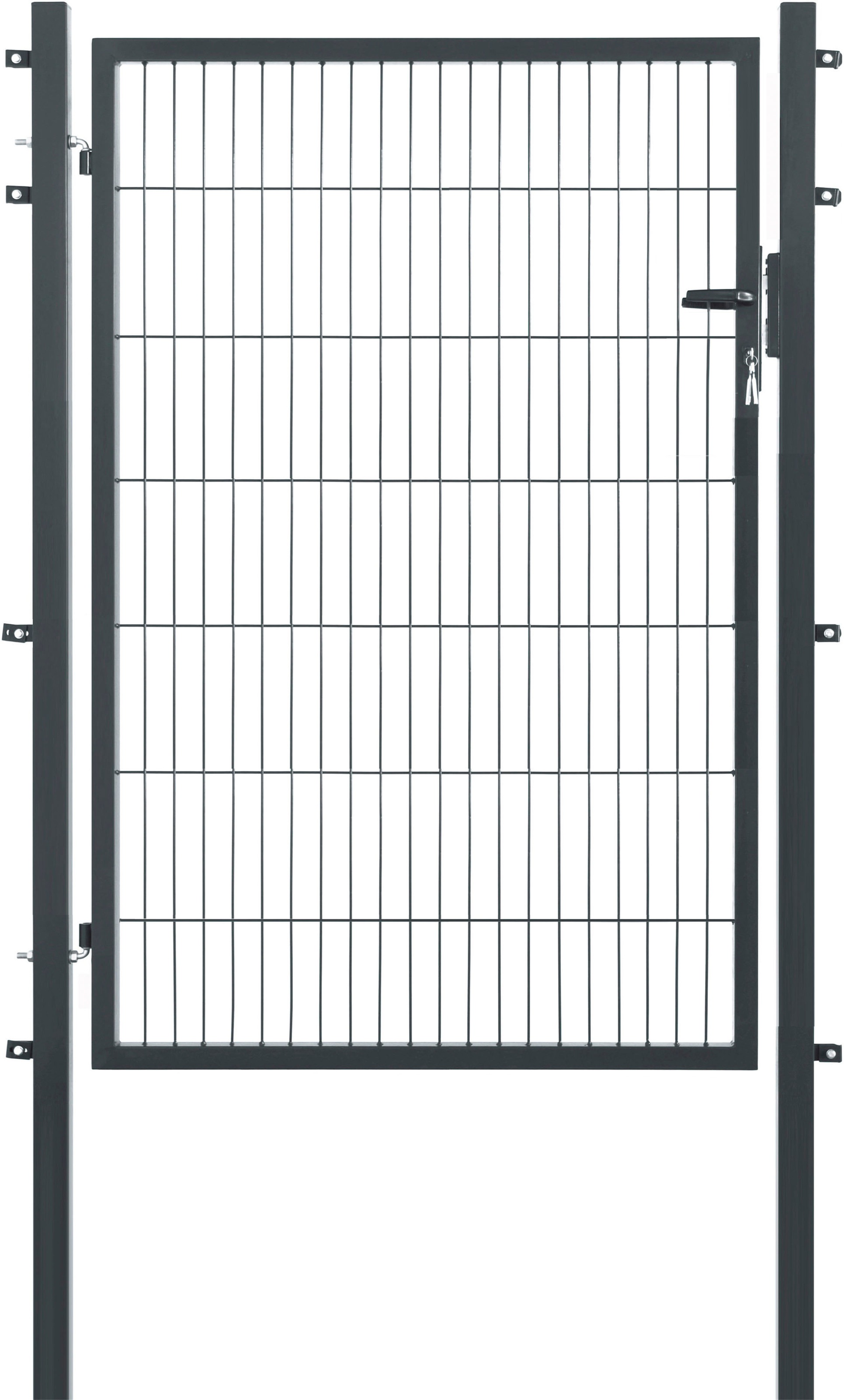 GARDEN N MORE Zauneinzeltür "Einzeltor Premium", (Set), 143 cm hoch, anthrazit