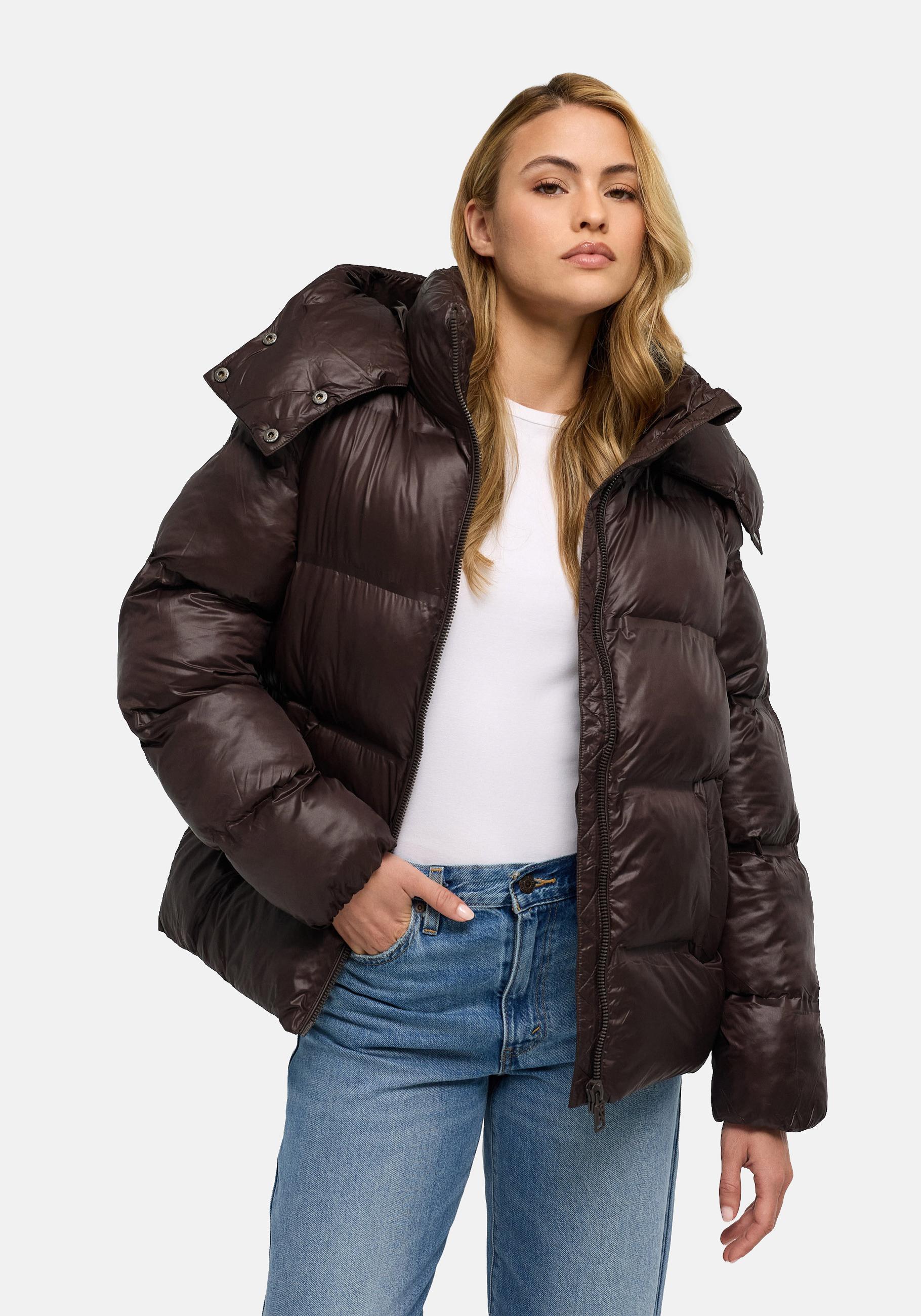 Navahoo Steppjacke "Snow-Frame 14" mit Kapuze Damen Winterjacke mit abnehmbarer Kapuze