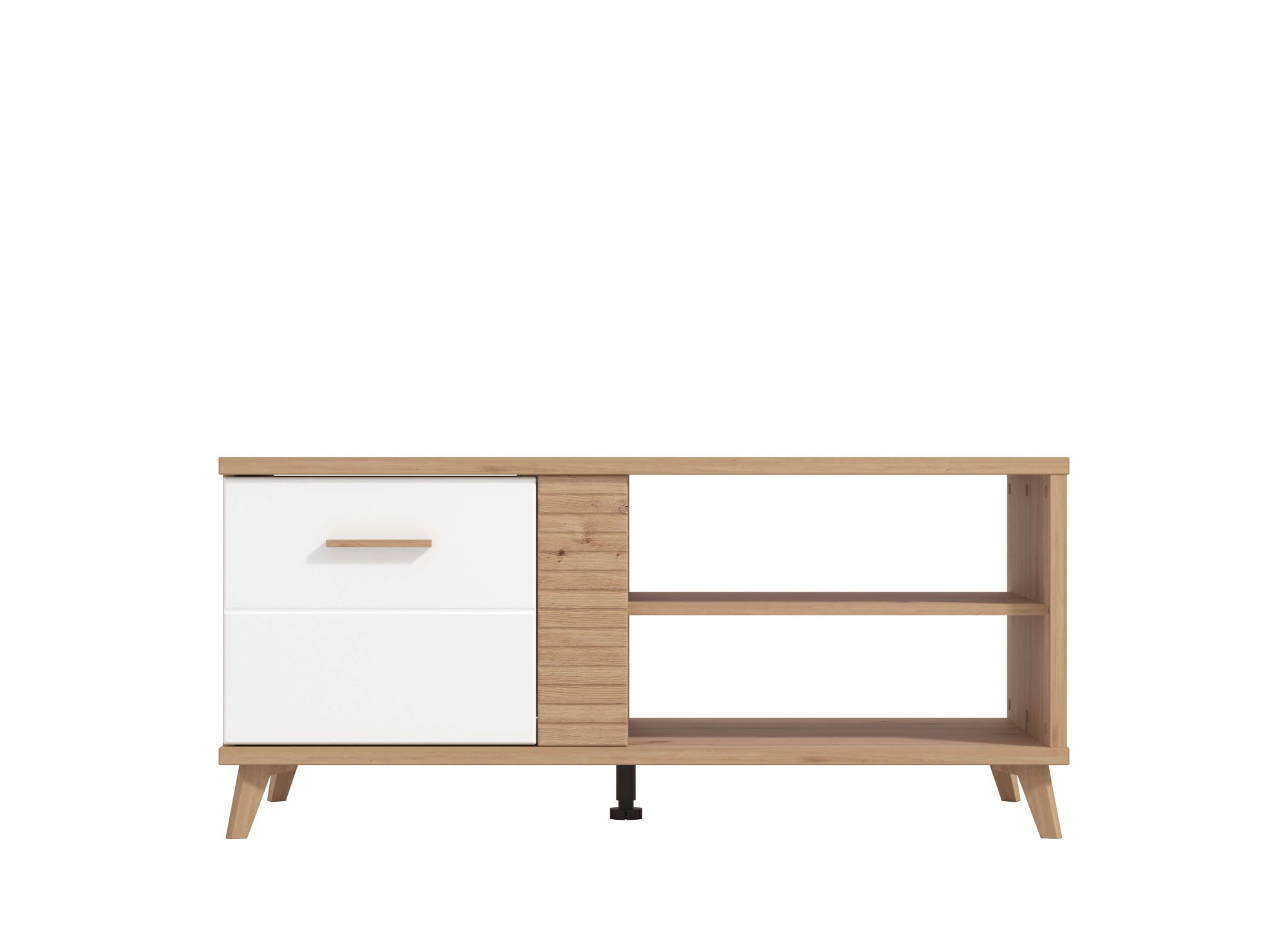 INOSIGN Couchtisch »Bretagna 120 cm, rechteckig, in zeitloser Design«, mit viel Stauraum, Artisan Eiche Dekor mit Segmenten in Weiß
