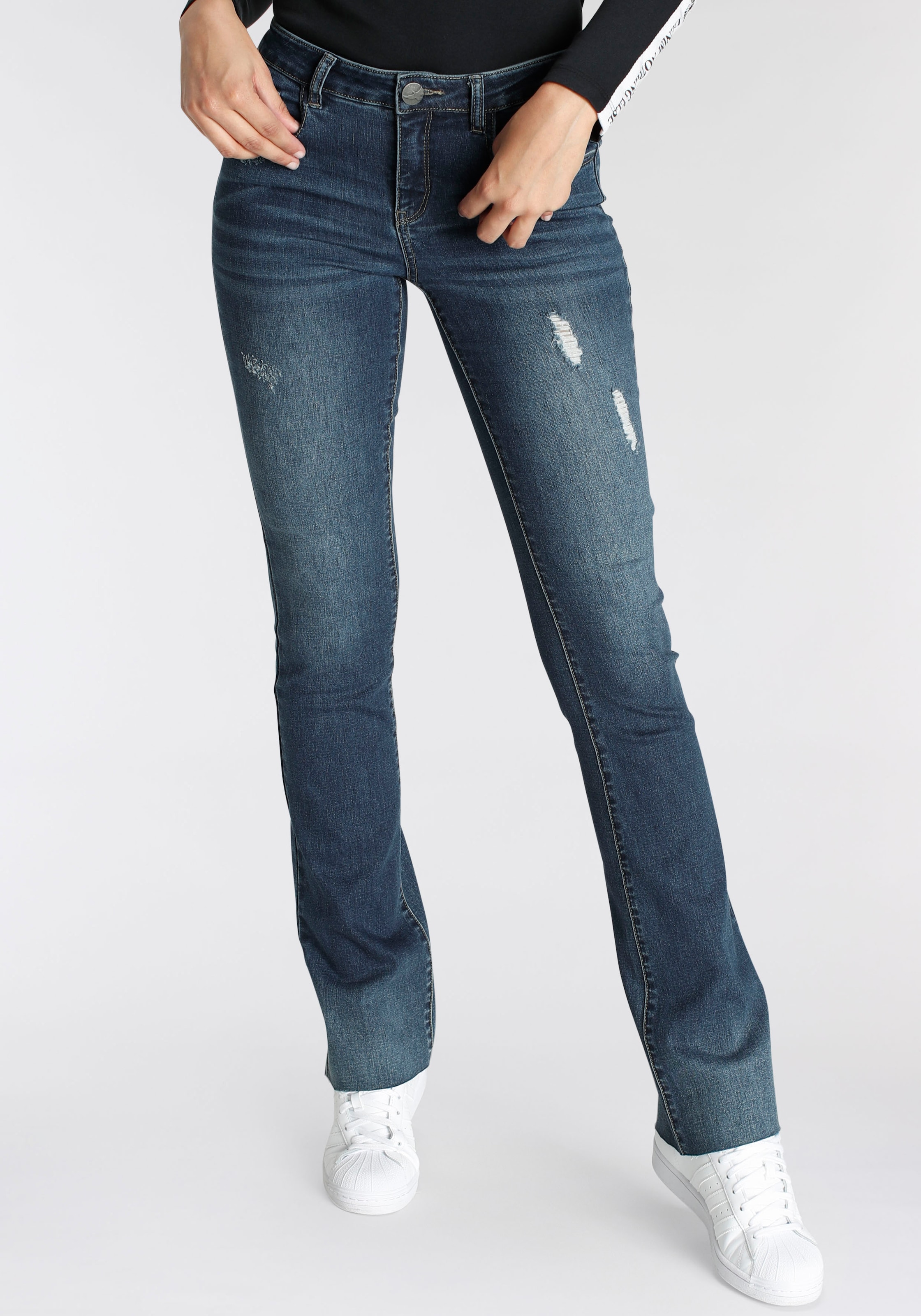 Bootcut-Jeans »Ultra-Stretch«, Mid-Waist
