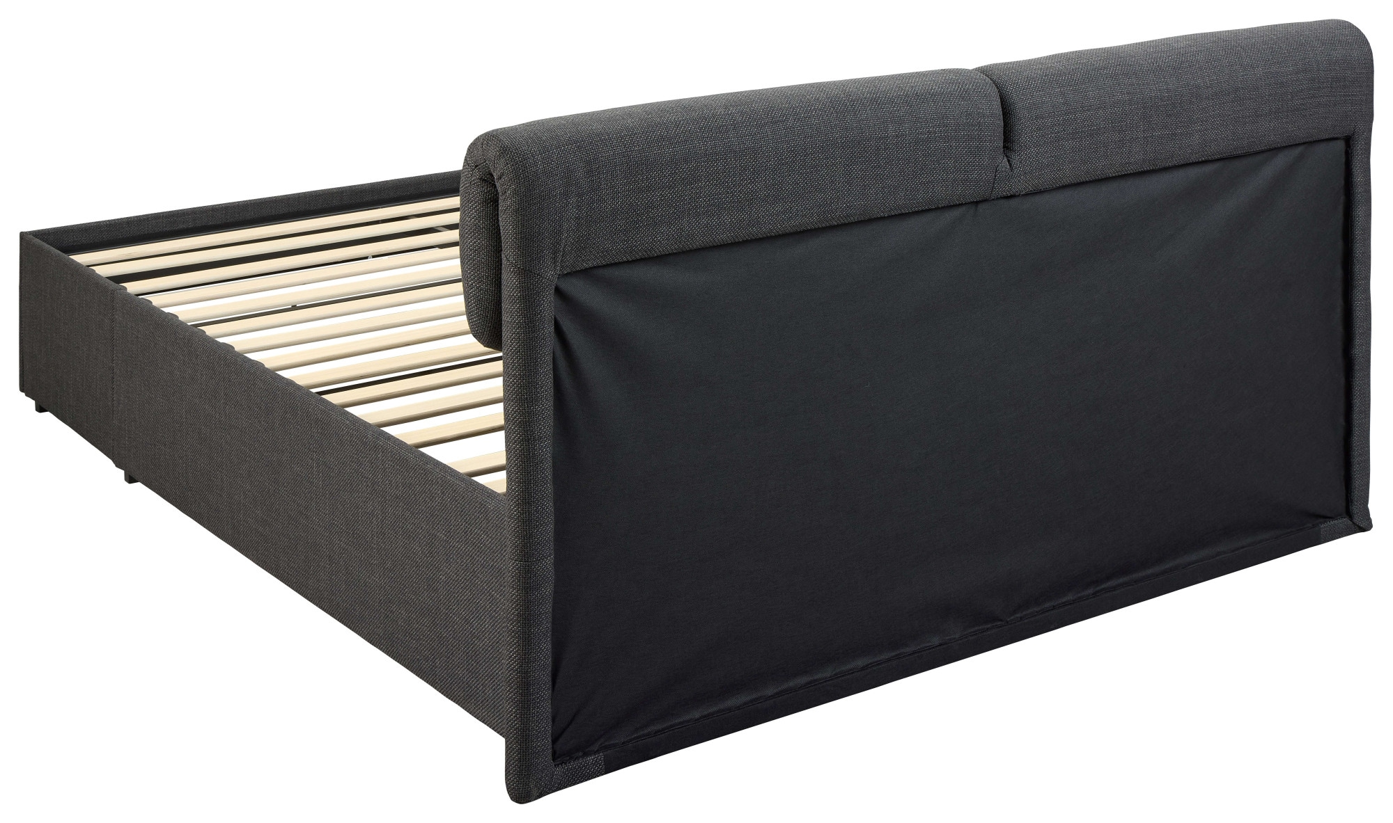 ACTONA GROUP Polsterbett »Calvi«, Bett, dunkelgrau, schwarz, verstellbar, versteckter Stauraum,160x200cm