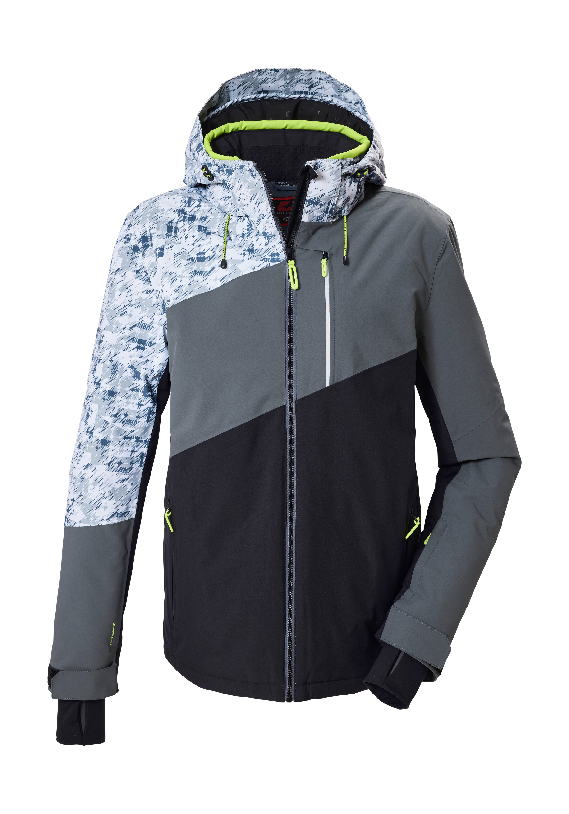 Killtec Skijacke "KSW 90 MN SKI JCKT" Wind- und wasserdicht, atmungsaktiv, abnehmbare Kapuze