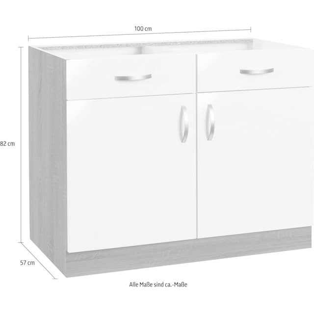 wiho Küchen Unterschrank »Flexi«, Breite 100 cm | BAUR