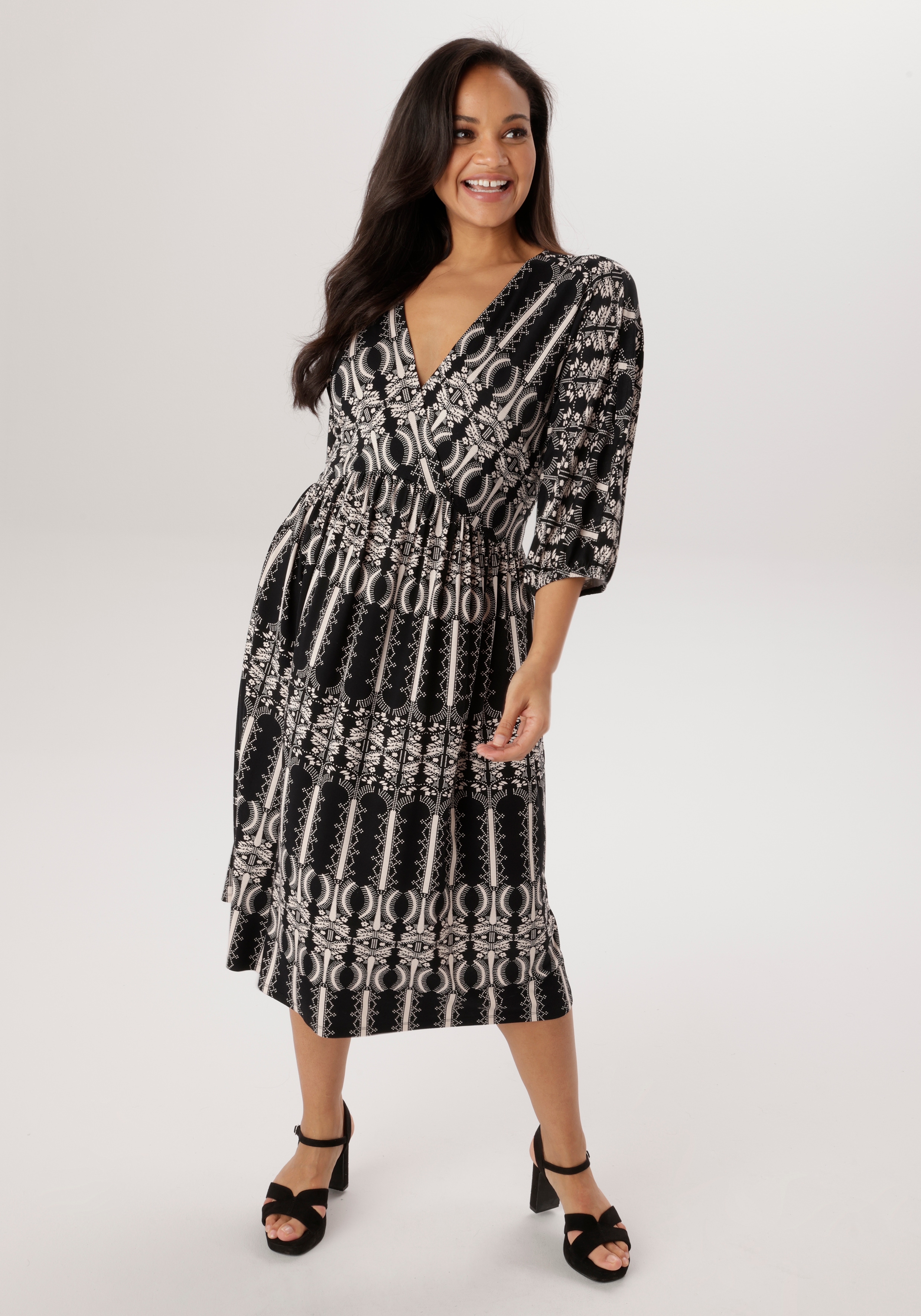 Aniston PLUS Jerseykleid in Wickeloptik