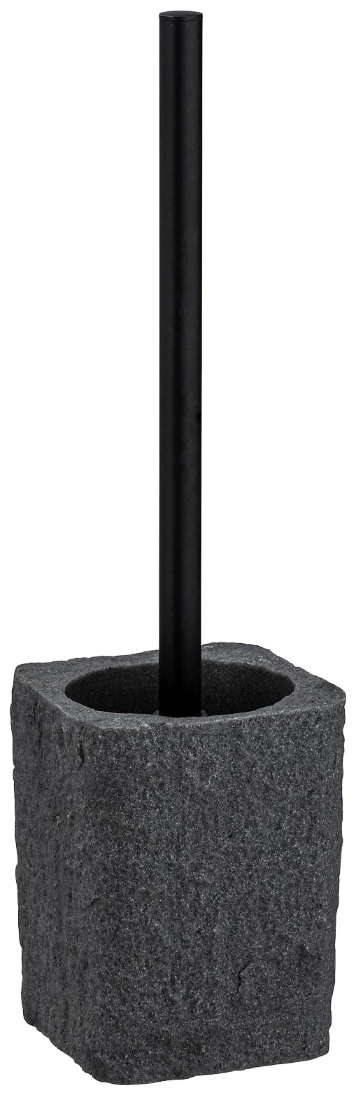 WENKO WC-Garnitur "Villata Grau" 1 Stk. aus Polyresin (Kunststein) günstig online kaufen