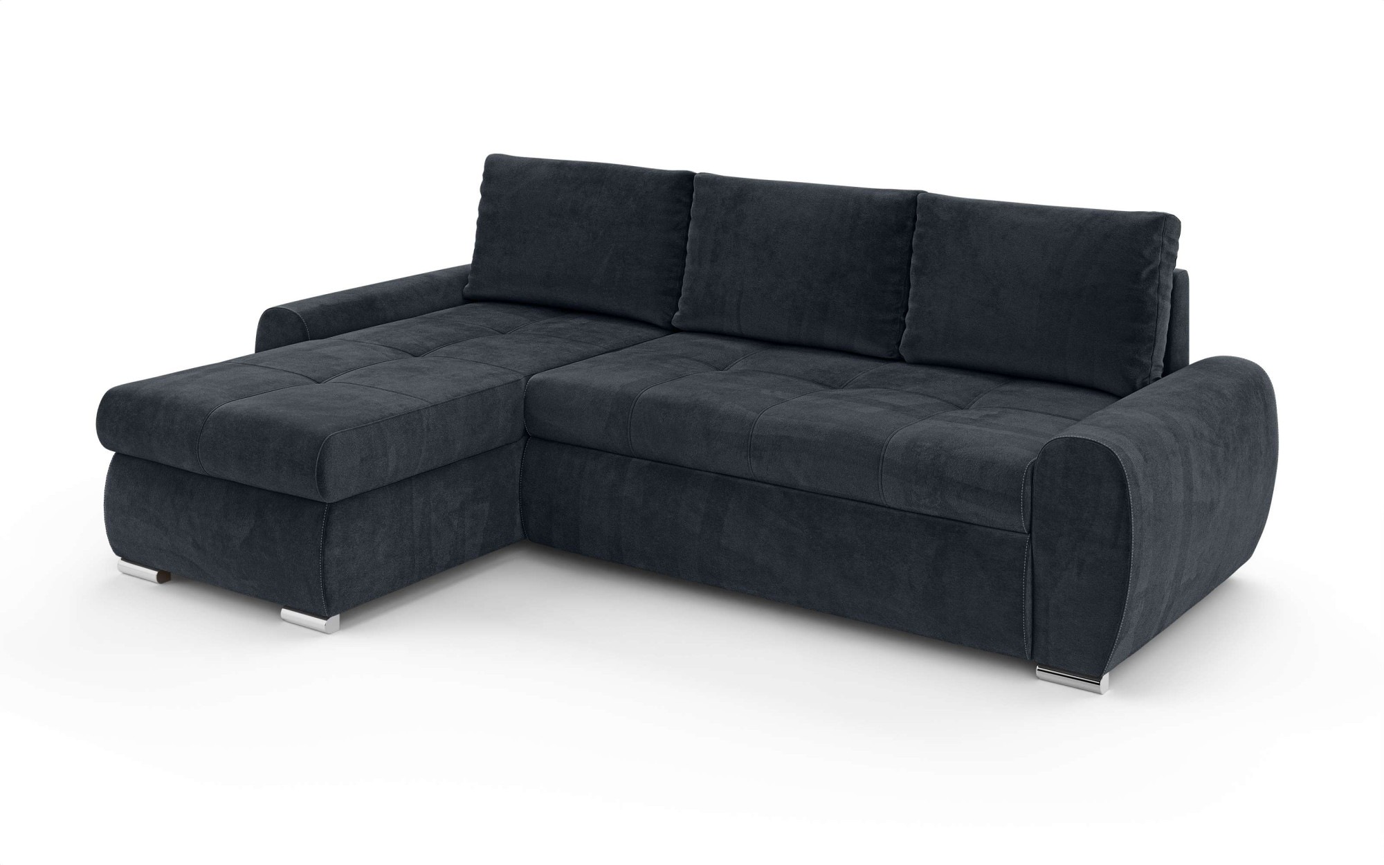 INOSIGN Ecksofa »HAVERHILL Schlafsofa mit Bettkasten, Maße B/H/T: 237/89/166 cm«, L-Form mit Recamiere links oder rechts bestellbar, Wellenunterfederung