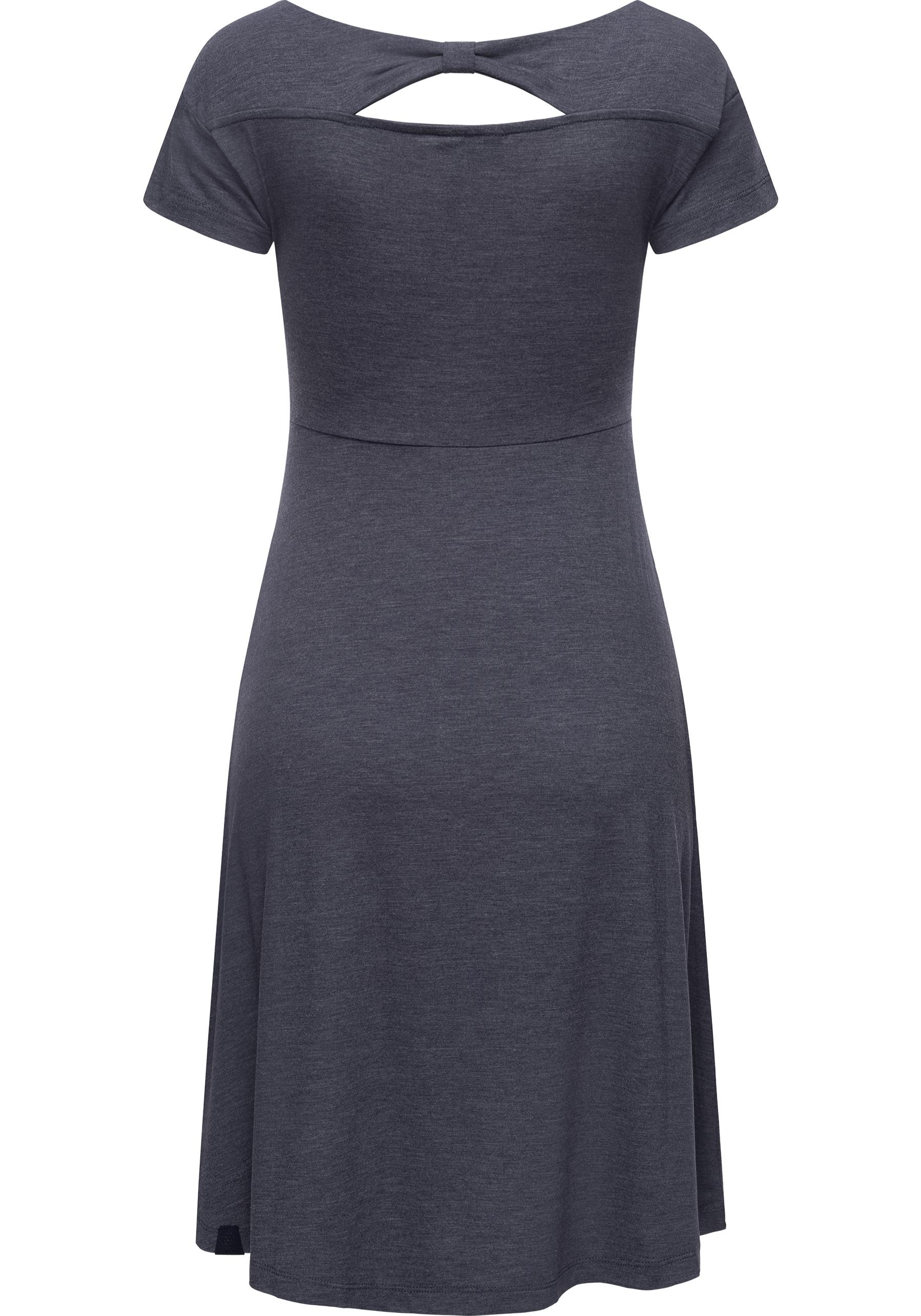 Thumbnail - Ragwear Sommerkleid "Lunngo Solid" Ohne Taschen leichtes Freizeitkleid mit Schleifen-Ausschnit am Rücken