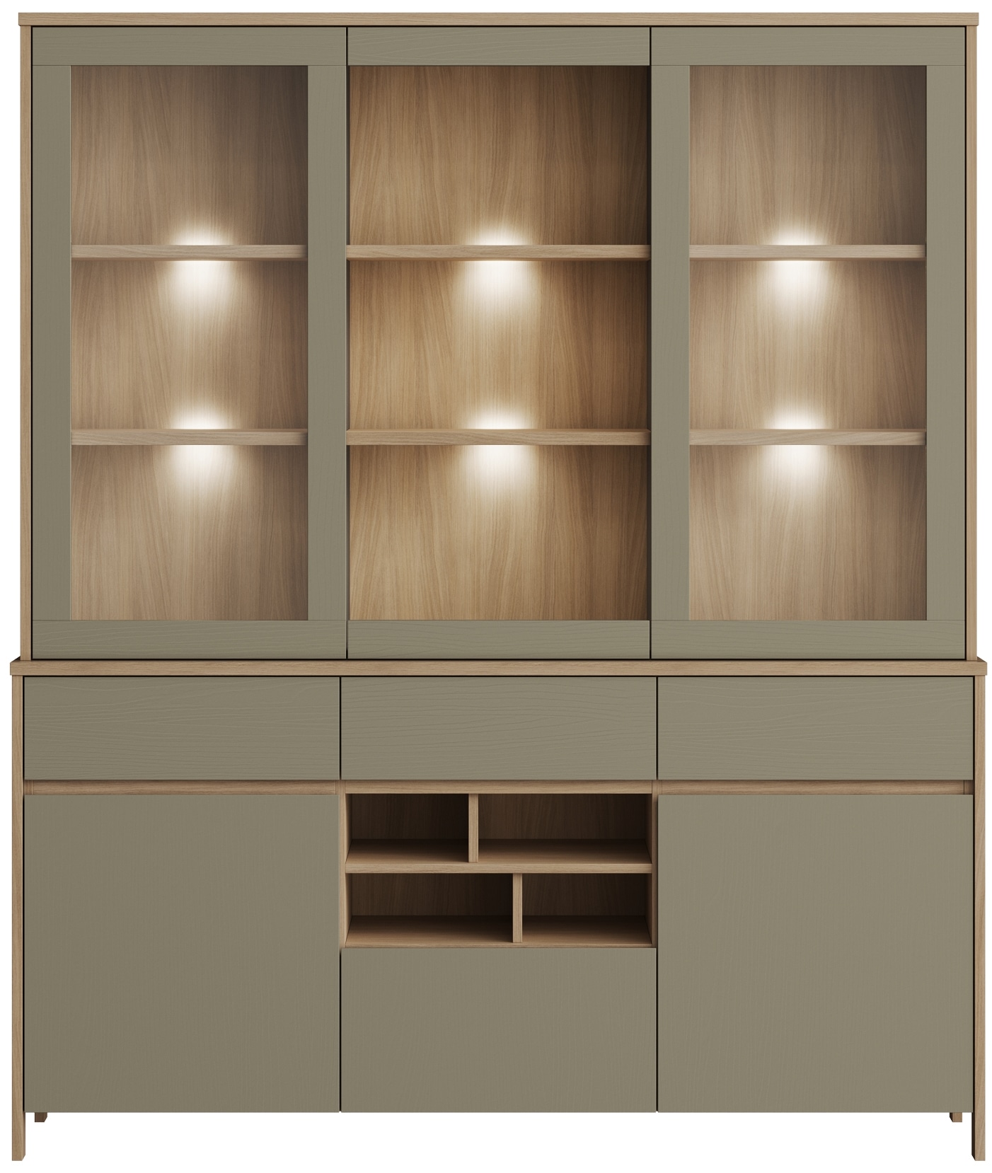 Home affaire Buffet »Stranda, Hochschrank im Scandi-Style, moderner Schrank«, Rahmenoptik, ausreichend Stauraum, vielseitig einsetzbar, 164 cm breit