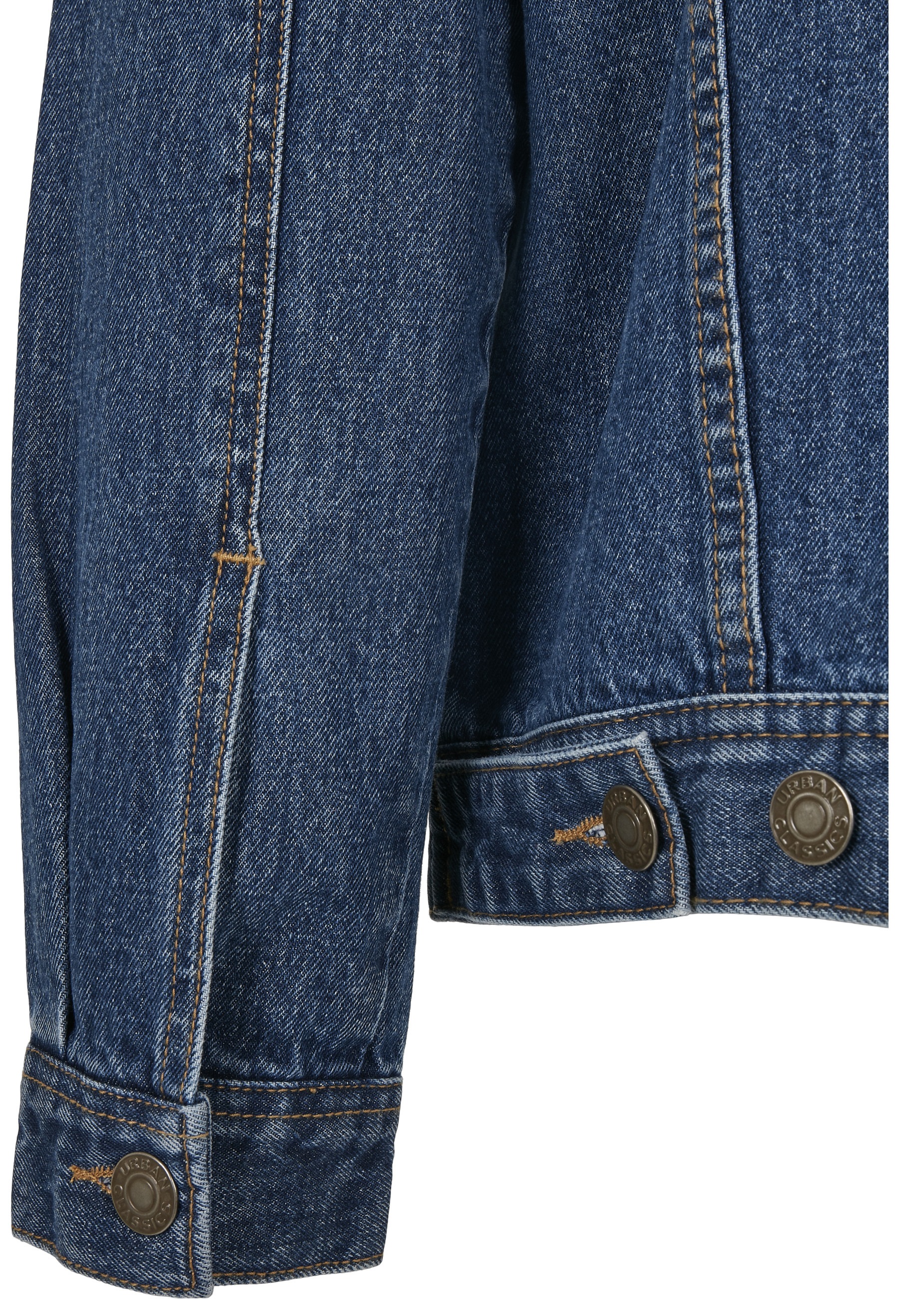 URBAN CLASSICS Jeansjacke »Urban Classics Herren Organic Basic Denim Jacket« 1 Stk. tlg. ohne Kapuze