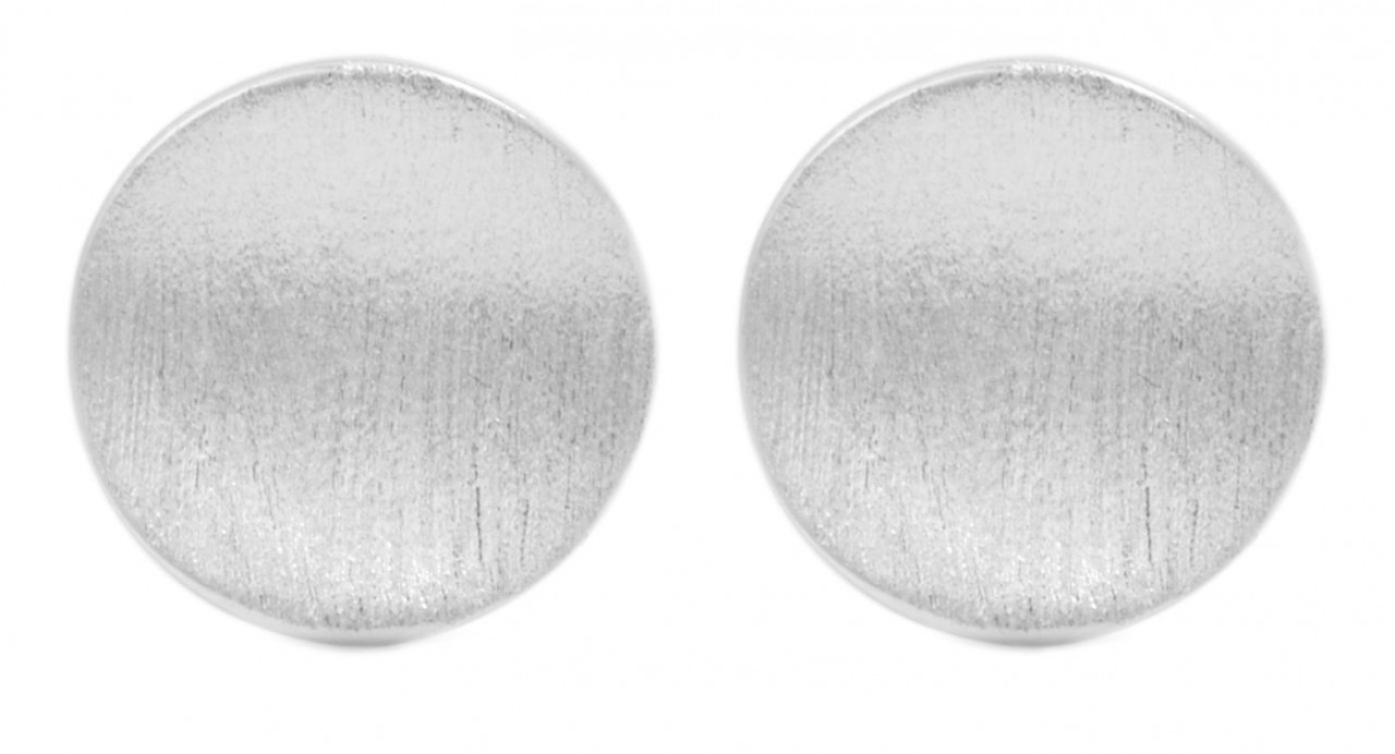 Adelia´s Paar Ohrhänger »Damen Ohrstecker aus mattem 925 Sterling Silber Ø 10 mm«