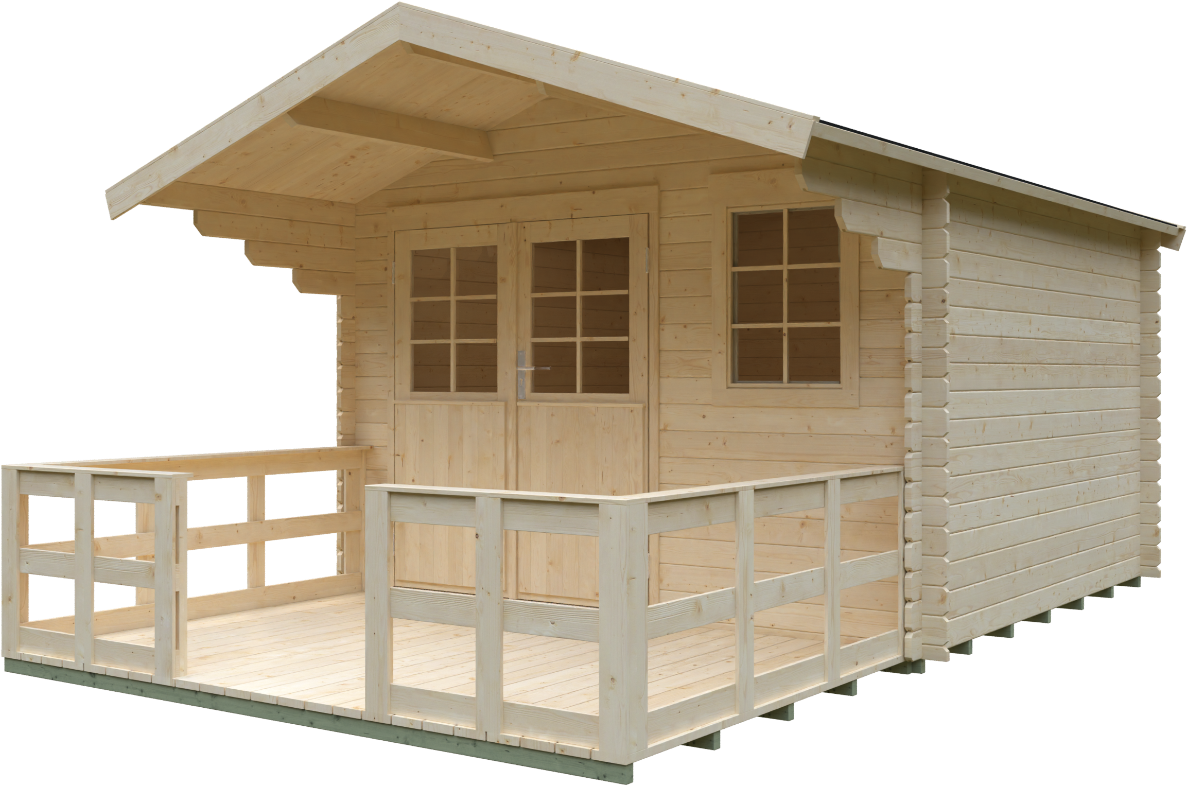 KONIFERA Gartenhaus »Kallenberg 2«, (Set), mit Terrasse, Vordach und Fußboden