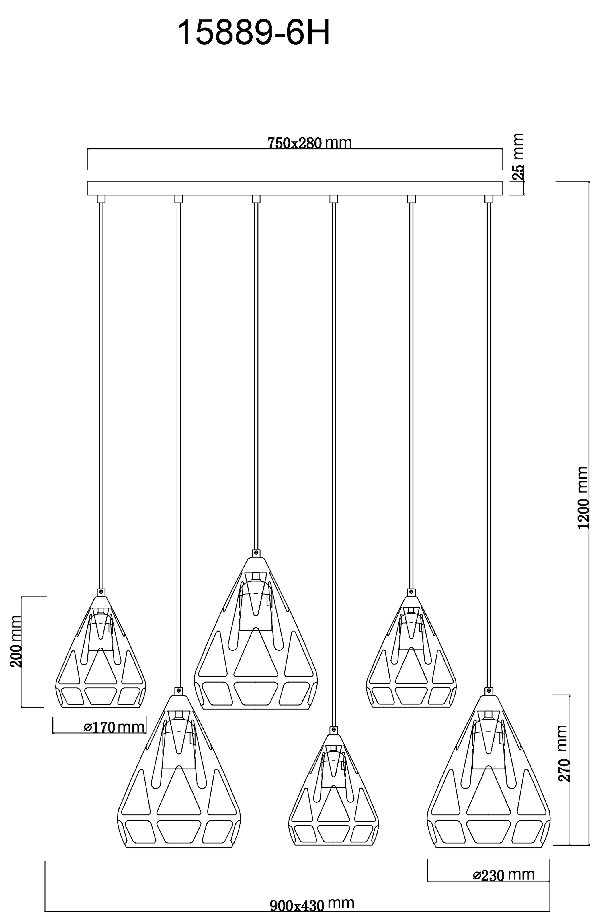 GLOBO LIGHTING Hängeleuchte »HASSAN« E27 1 Stk. Hängelampe/Pendelleuchte/Esszimmer/Wohnzimmer/Esstisch