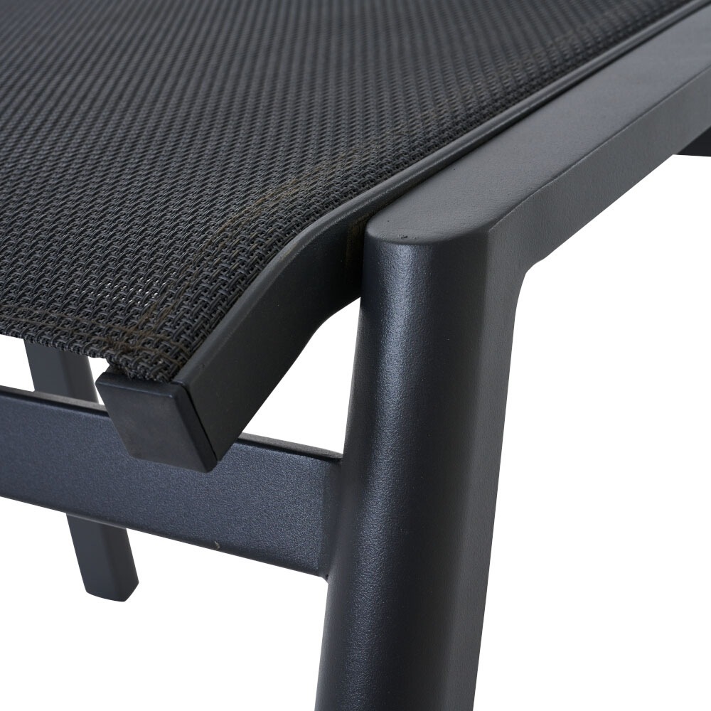 Siena Garden Hocker »BOLOGNA« Aluminiumgestell, Ranotex® Bezug, Dining Hocker anthrazit/grau