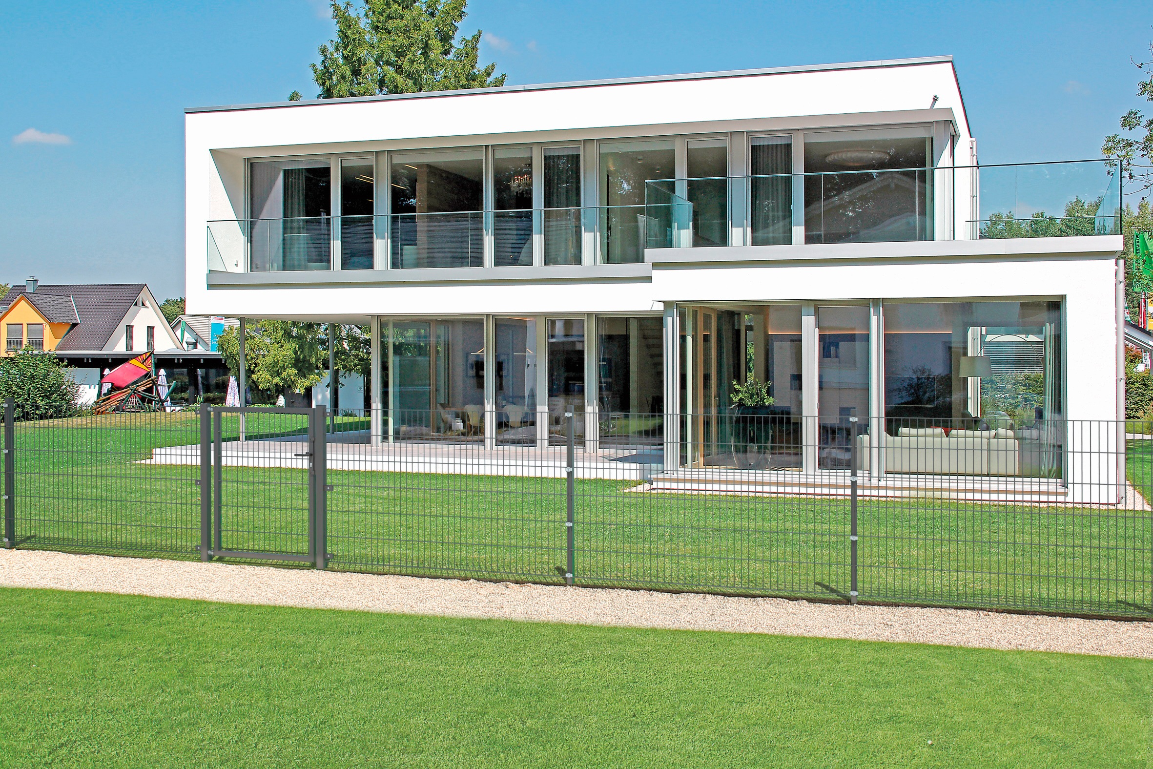 Thumbnail - Alberts Doppelstabmattenzaun "Grundset" Höhe: 80-160 cm, Gesamtlänge: 4-30 m, zum Einbetonieren