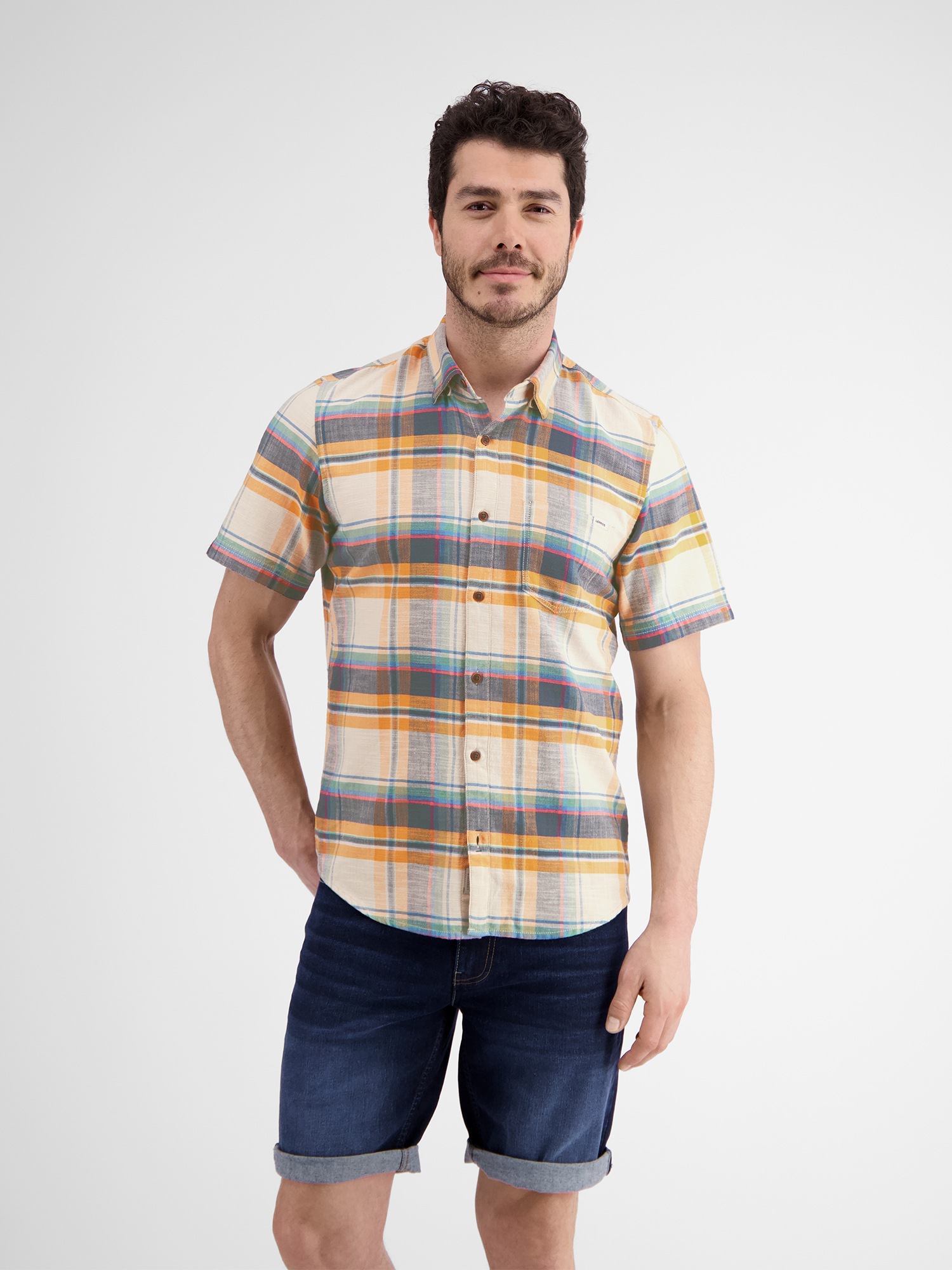 LERROS Kurzarmhemd "Halbarmhemd mit Karomuster" günstig online kaufen