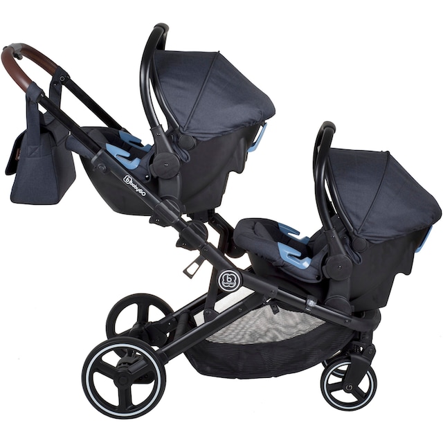 BabyGo Babyschale »Twinner, grau«, Klasse 0+ (bis 13 kg), inkl. 2 Adapter,  für Kinderwagen Twinner online kaufen | BAUR