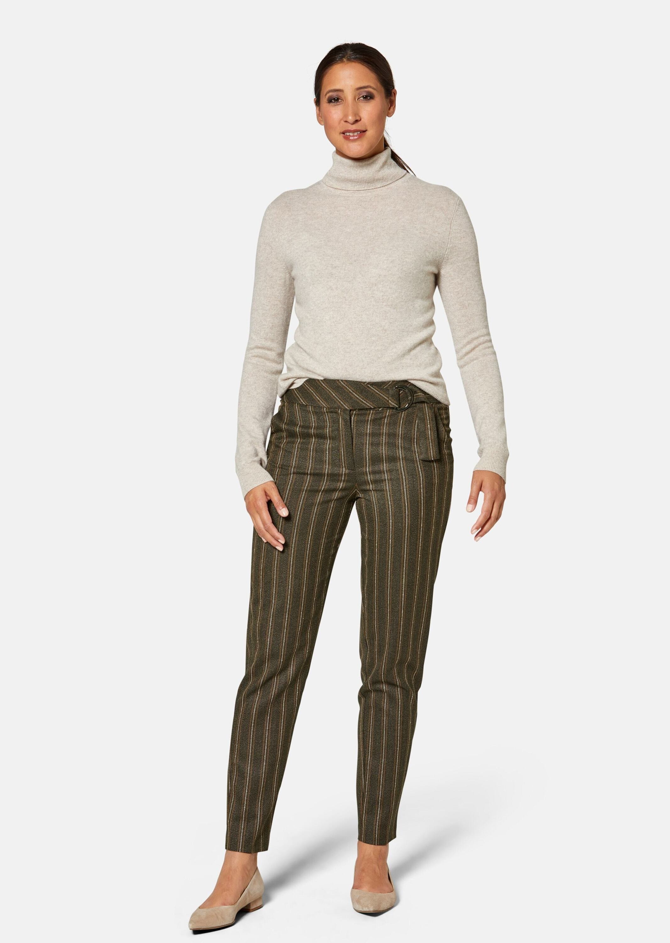 MADELEINE Stoffhose »Hose Schlanke Nadelstreifenhose mit Bügelfalten«