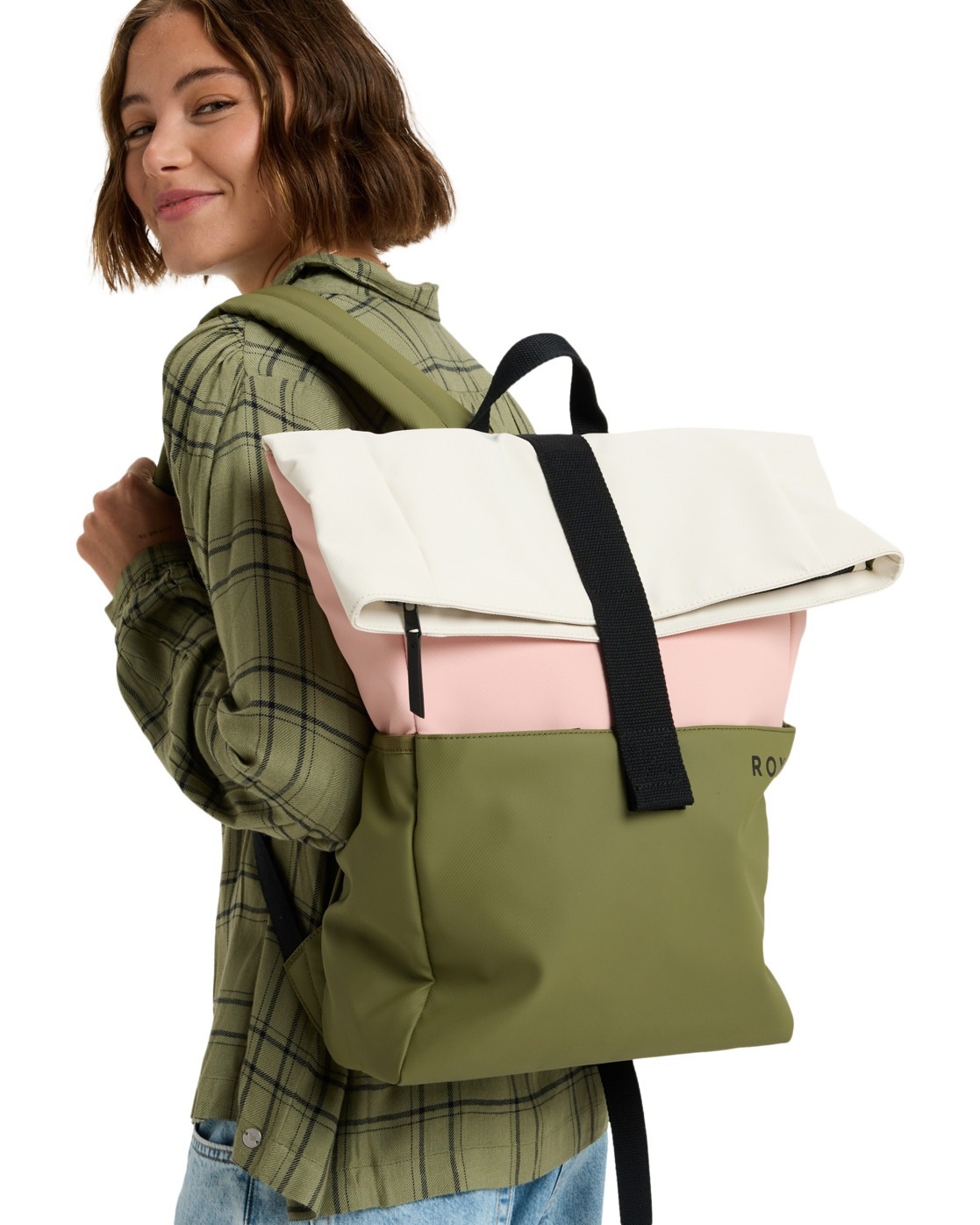 ROXY Damen Tagesrucksack "Pop It", grün, Kunstfaser, Rucksäcke