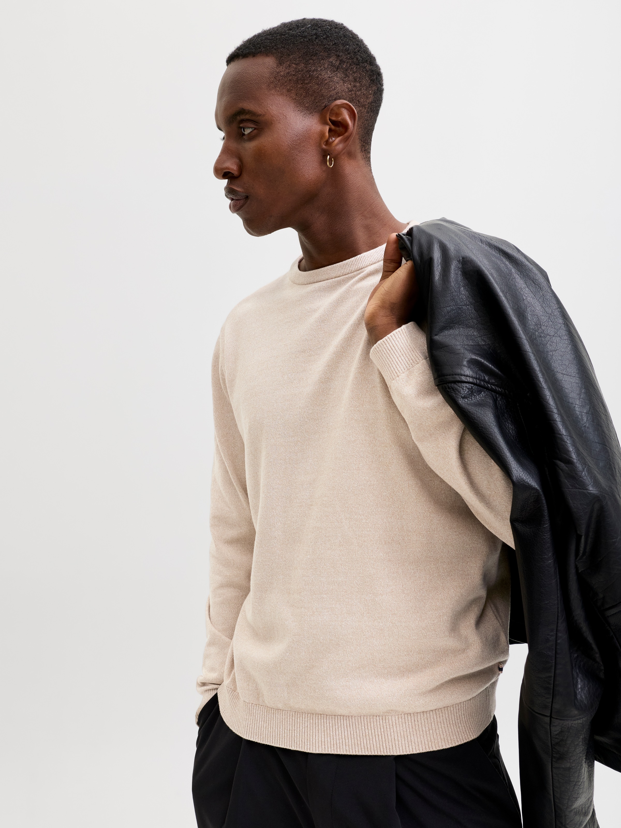 Jack & Jones Rundhalspullover "JJEBASIC KNIT CREW NECK NOOS" mit Rundhalsau günstig online kaufen