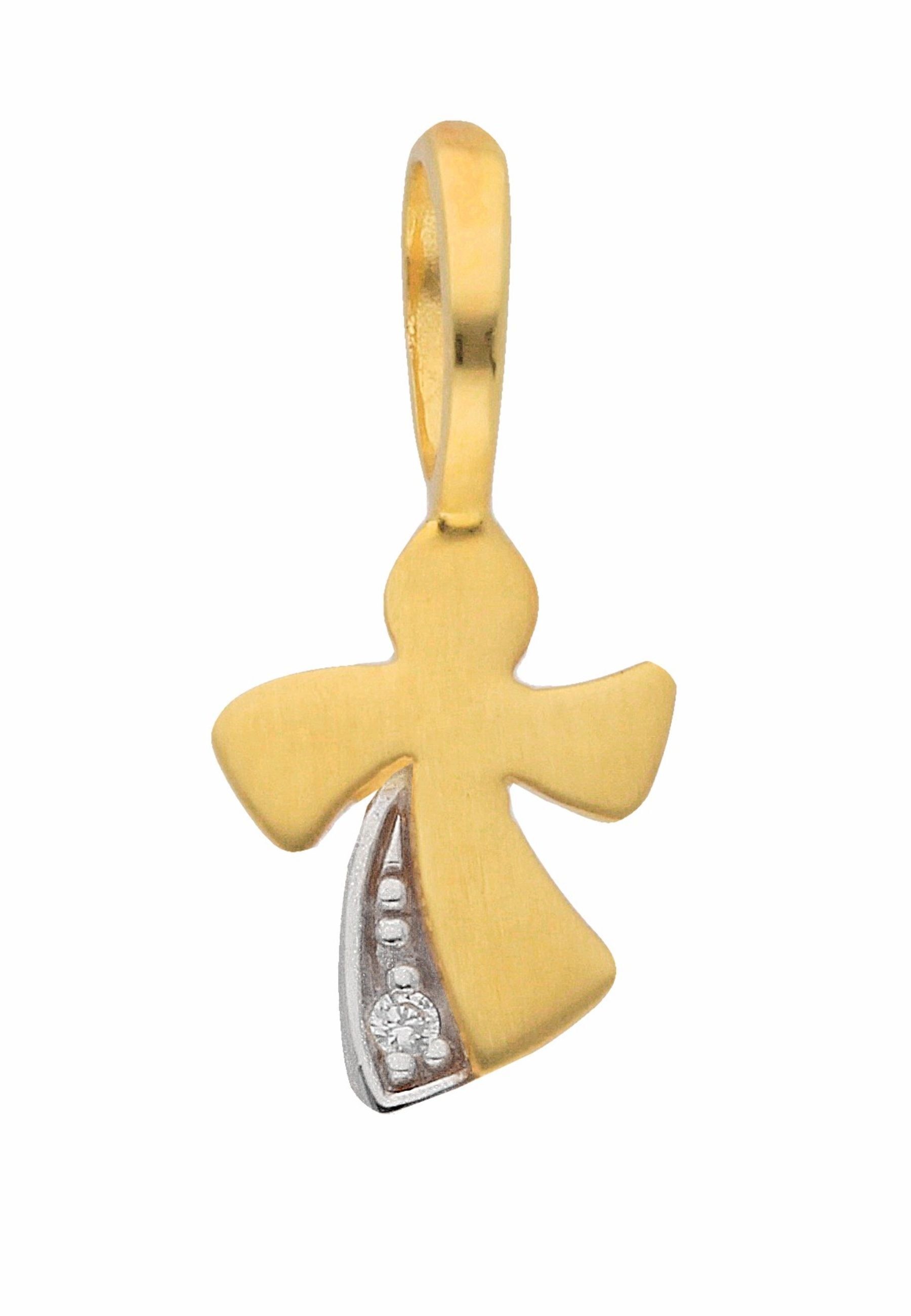 Adelia´s Kettenanhänger »Damen 333 Gold Anhänger Engel mit Zirkonia«, mit Zirkonia für Damen