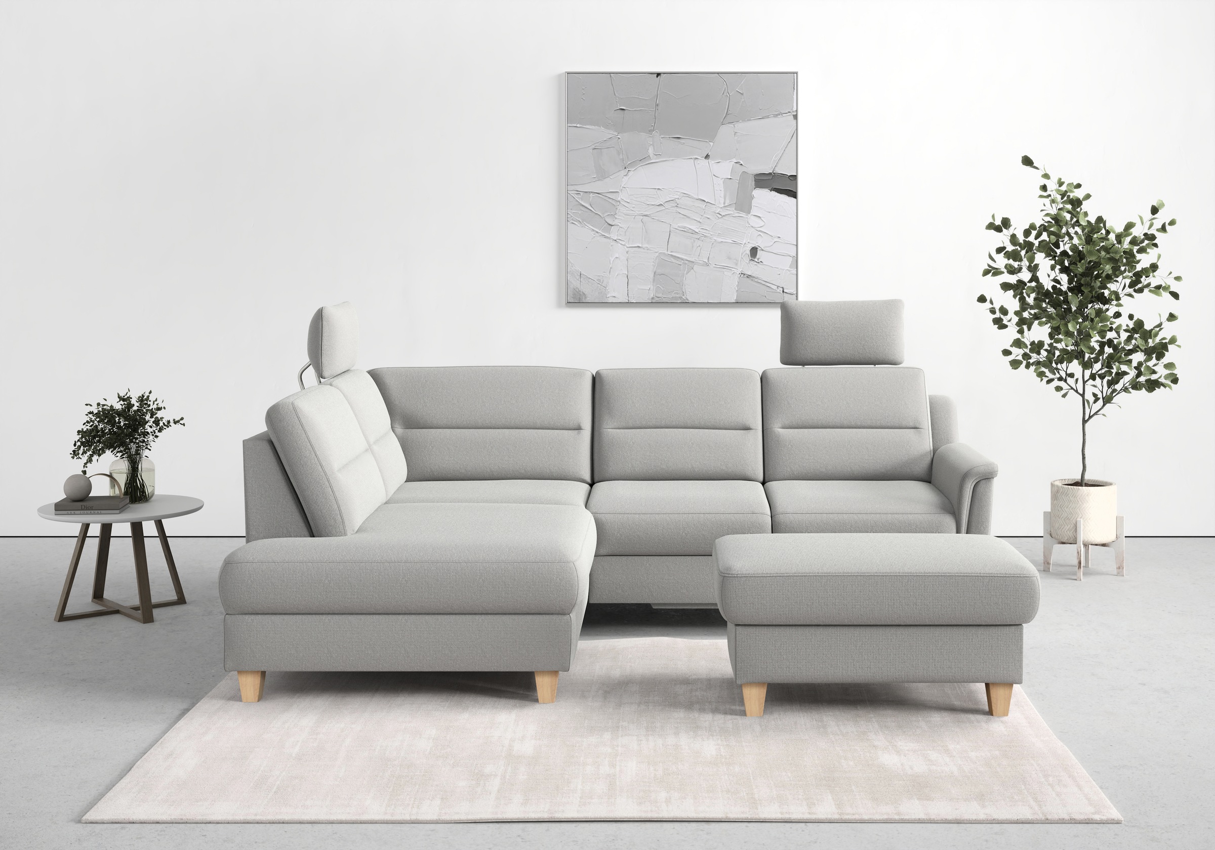 sit&more Ecksofa "Farö L-Form", inklusive Federkern, wahlweise mit Bettfunk günstig online kaufen