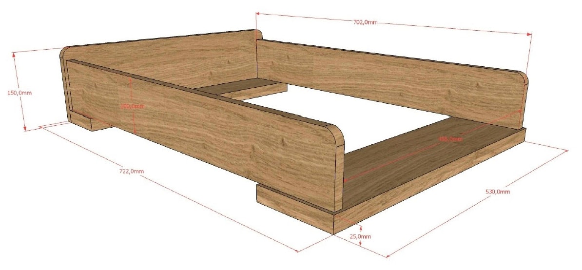 Vipack Wickelkommode »SAM mit 2 Drehtüren u. offenen Fächern (Soft-Close) und viel Stauraum« bis 15 kg pflegeleichte Eiche Dekor Oberfläche 115,5 cm