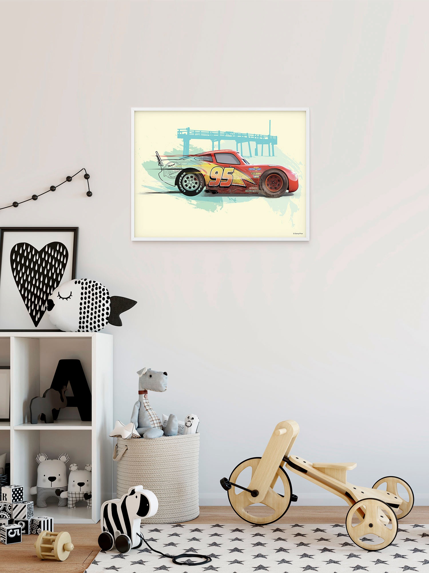 Affiche Art Cars Lightning McQueen 50x40cm,