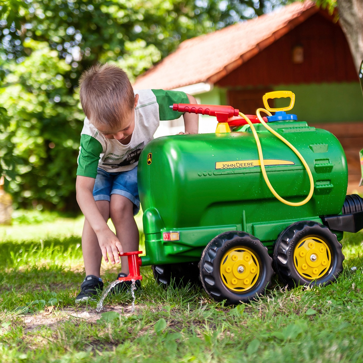 rolly toys® Kinderfahrzeug-Anhänger »John Deere«, Tanker für Trettraktoren