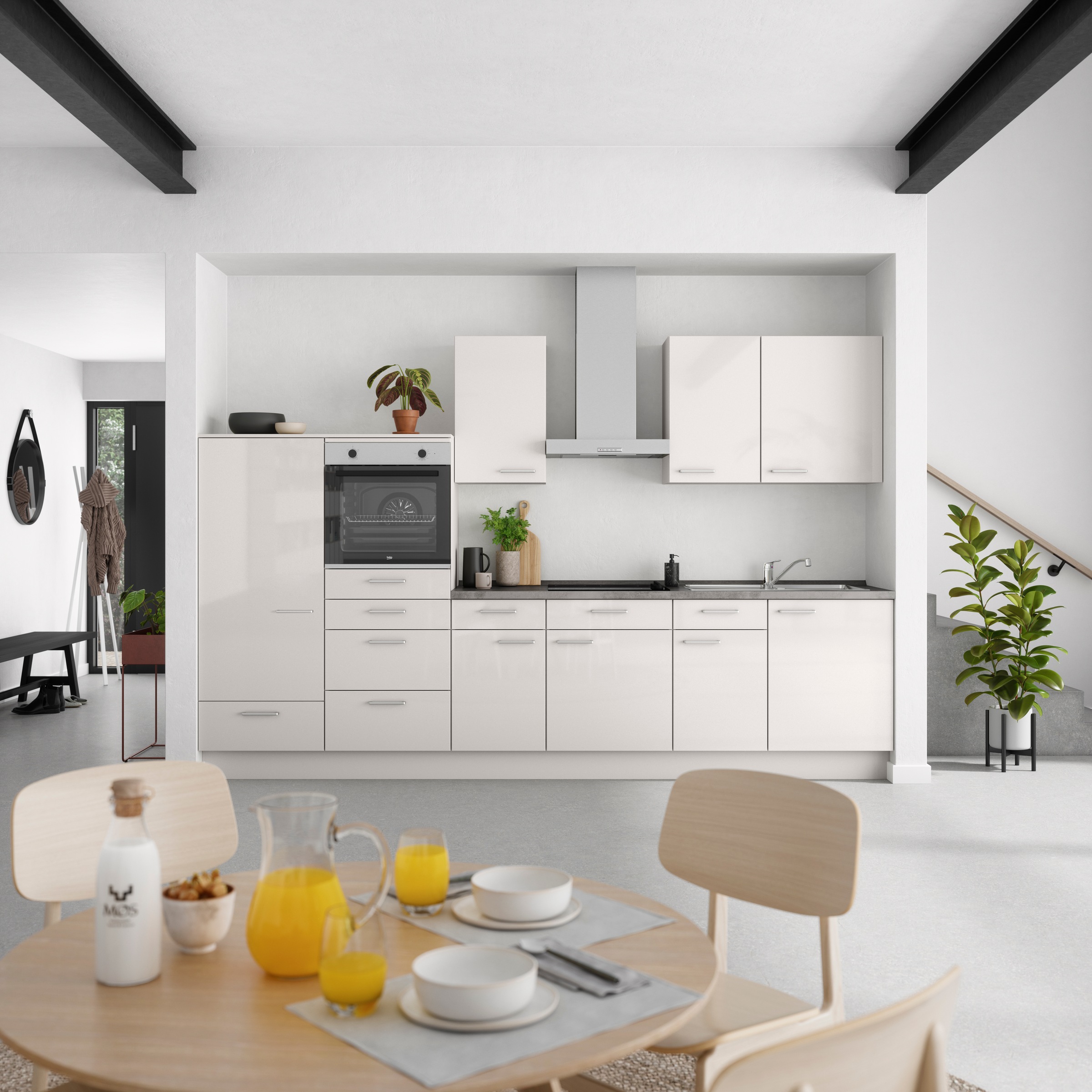 nobilia® Küchenzeile »"Flash I"«, vormontiert, Ausrichtung wählbar, Breite 330 cm, wahlw. mit E-Geräten