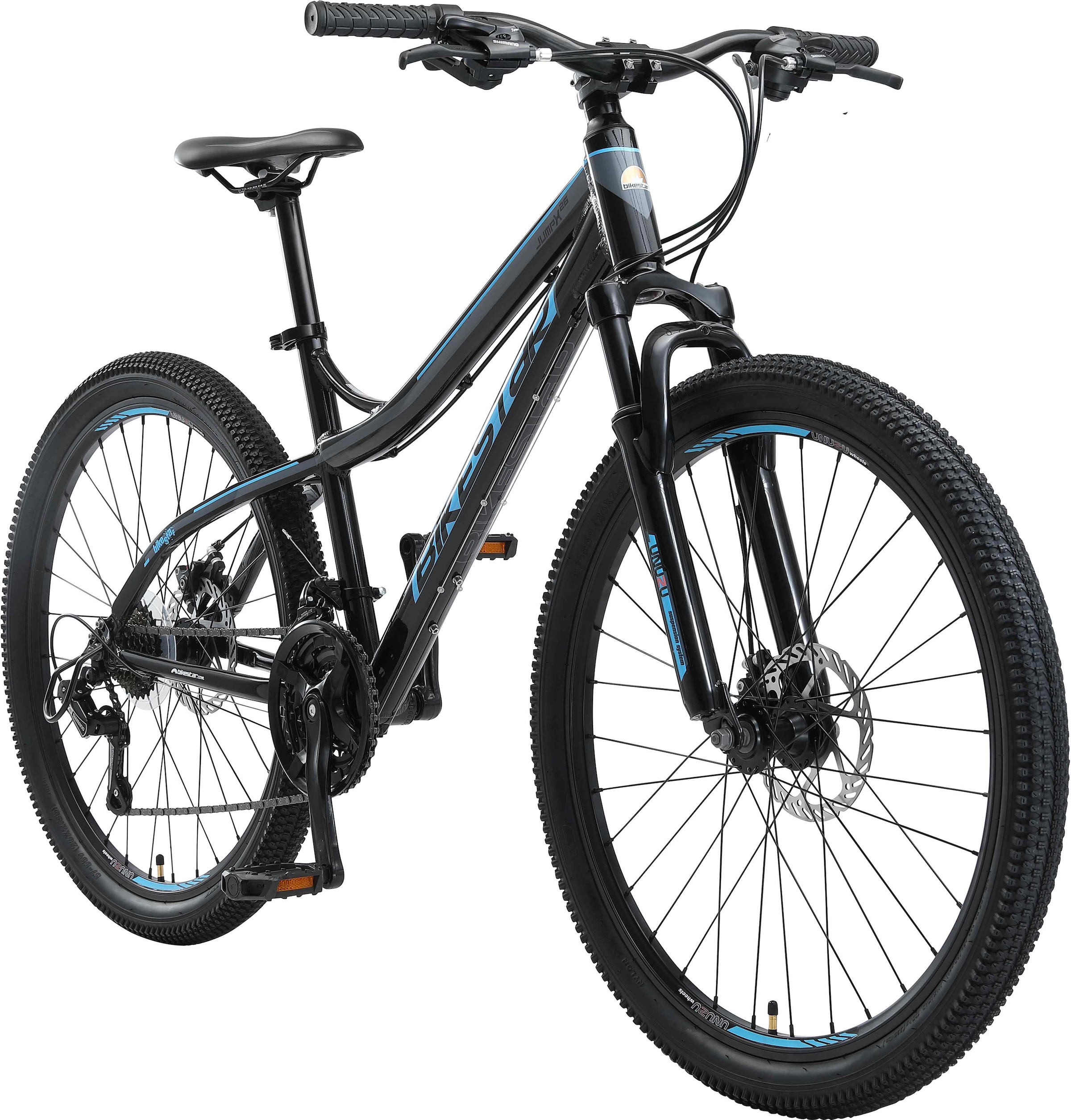 Bikestar Mountainbike, 21 Gang, Shimano, RD-TY300 Schaltwerk, Kettenschaltung, für Damen und Herren, Kettenschaltung