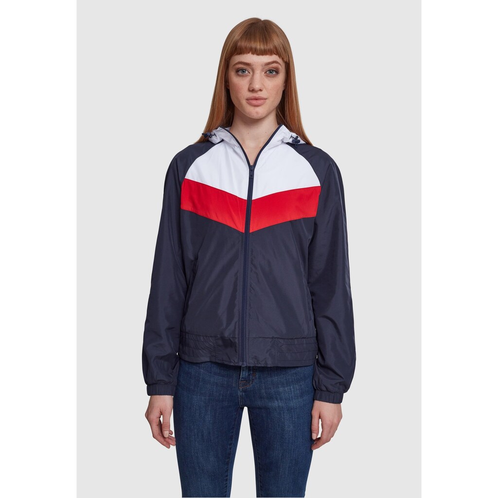 URBAN CLASSICS Anorak »Urban Classics Damen Ladies 3-Tone Windbreaker«, (1 St.), mit Kapuze