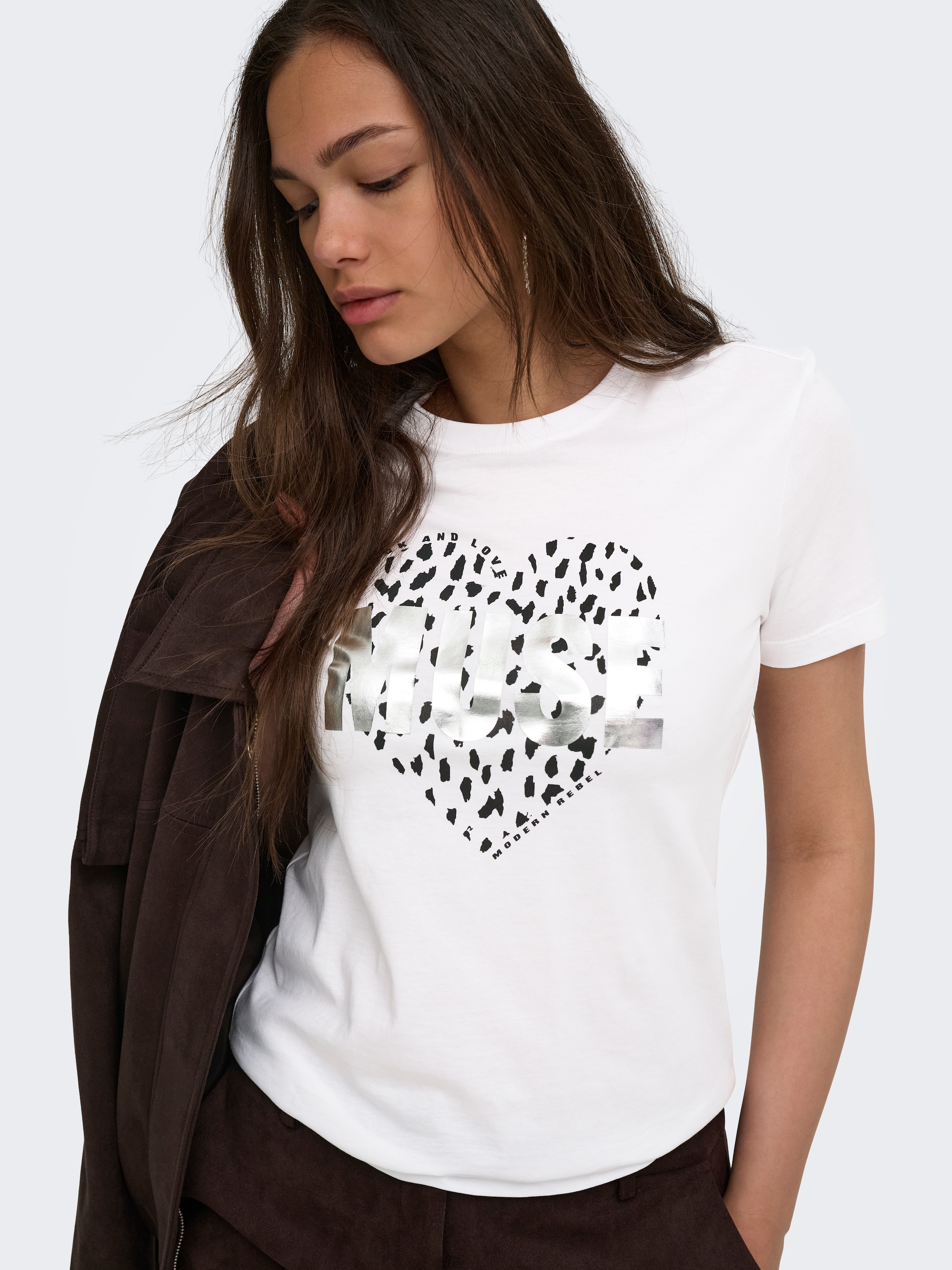 ONLY Kurzarmshirt »ONLKITA S/S TEE JRS NOOS« Baumwolle, regular fit