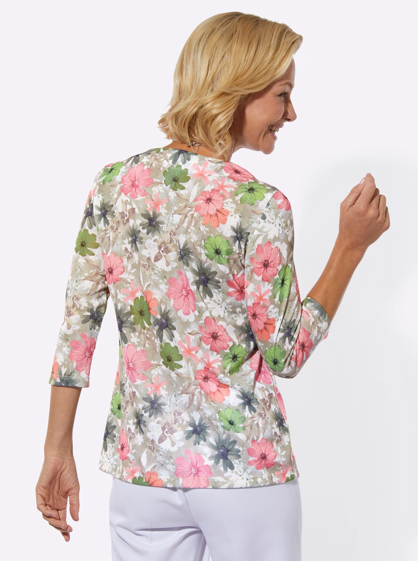 Classic 3/4-Arm-Shirt "Rundhals-Shirt", 1 tlg. günstig online kaufen