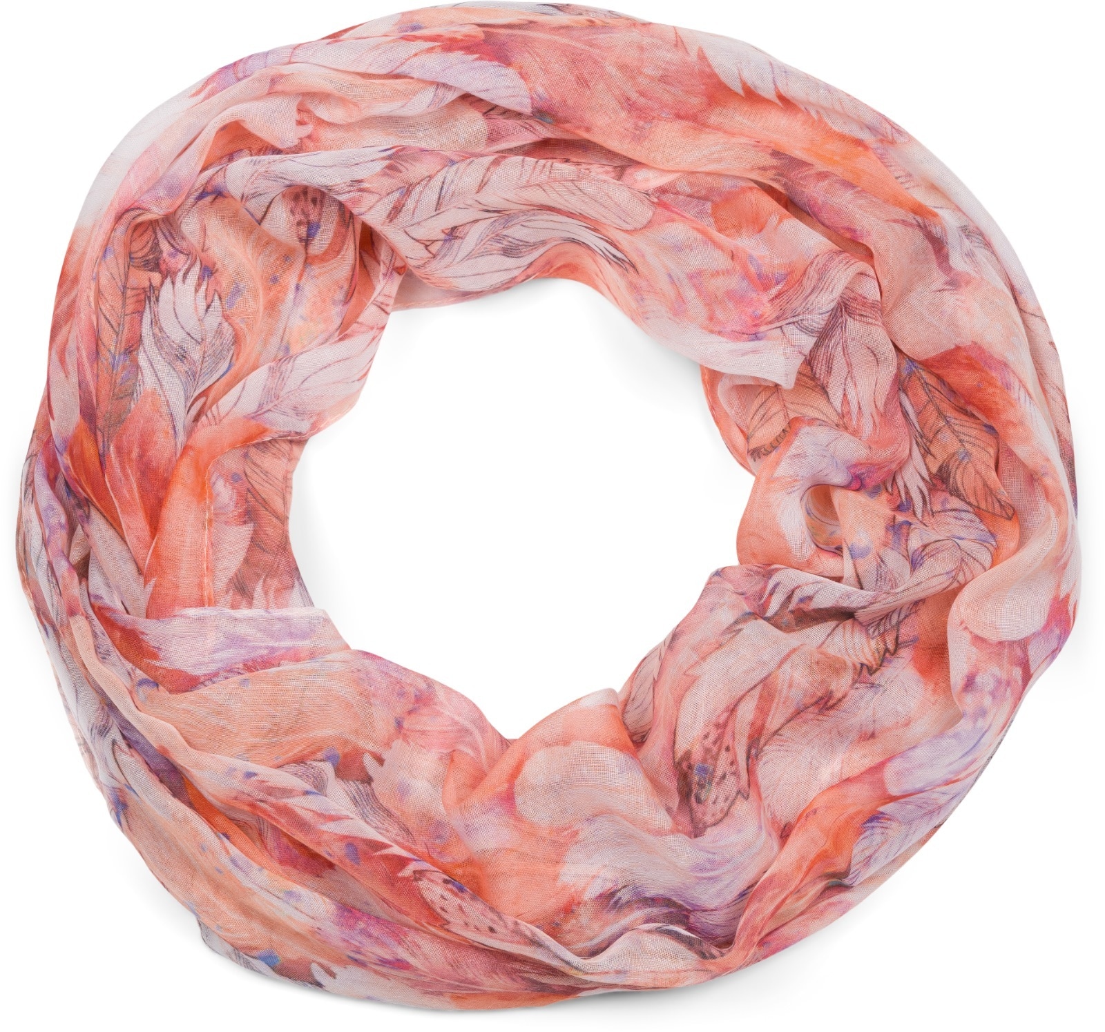 styleBREAKER Loop »Loop mit bunten Federn« 1 Stk.