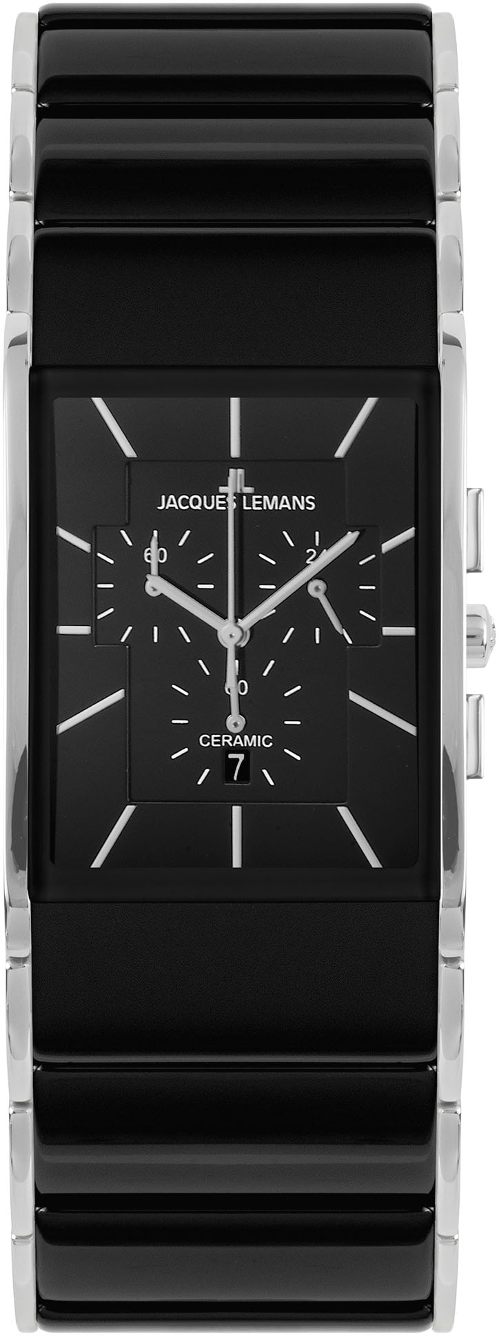 Jacques Lemans Chronograph »Dublin«, Quarzuhr, Armbanduhr, Damenuhr, Herrenuhr, Keramik, Stoppfunktion