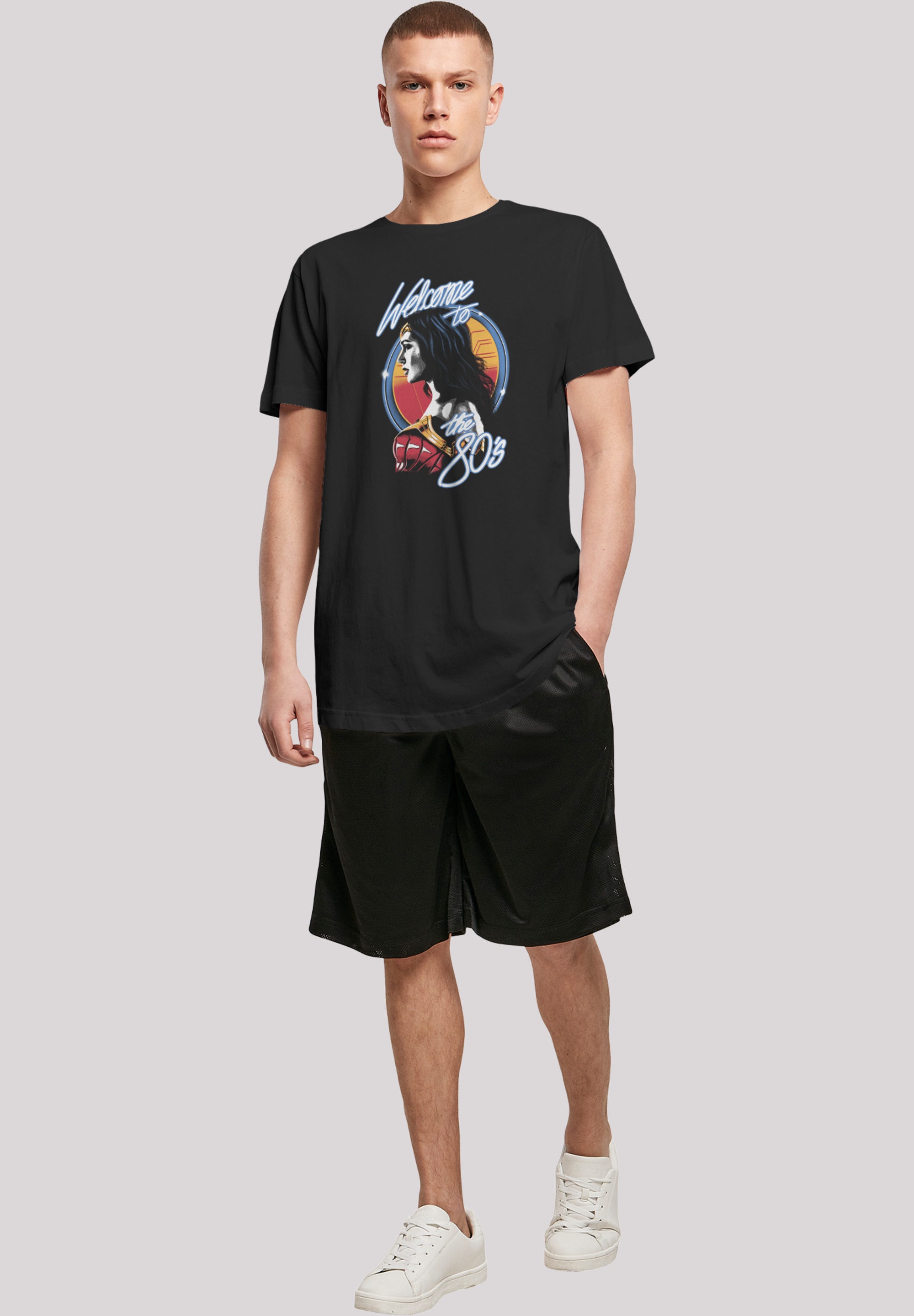 F4NT4STIC T-Shirt »DC Comics Wonder Welcome To The 80s«, Herren,Premium Merch,Lang,Longshirt,Bedruckt